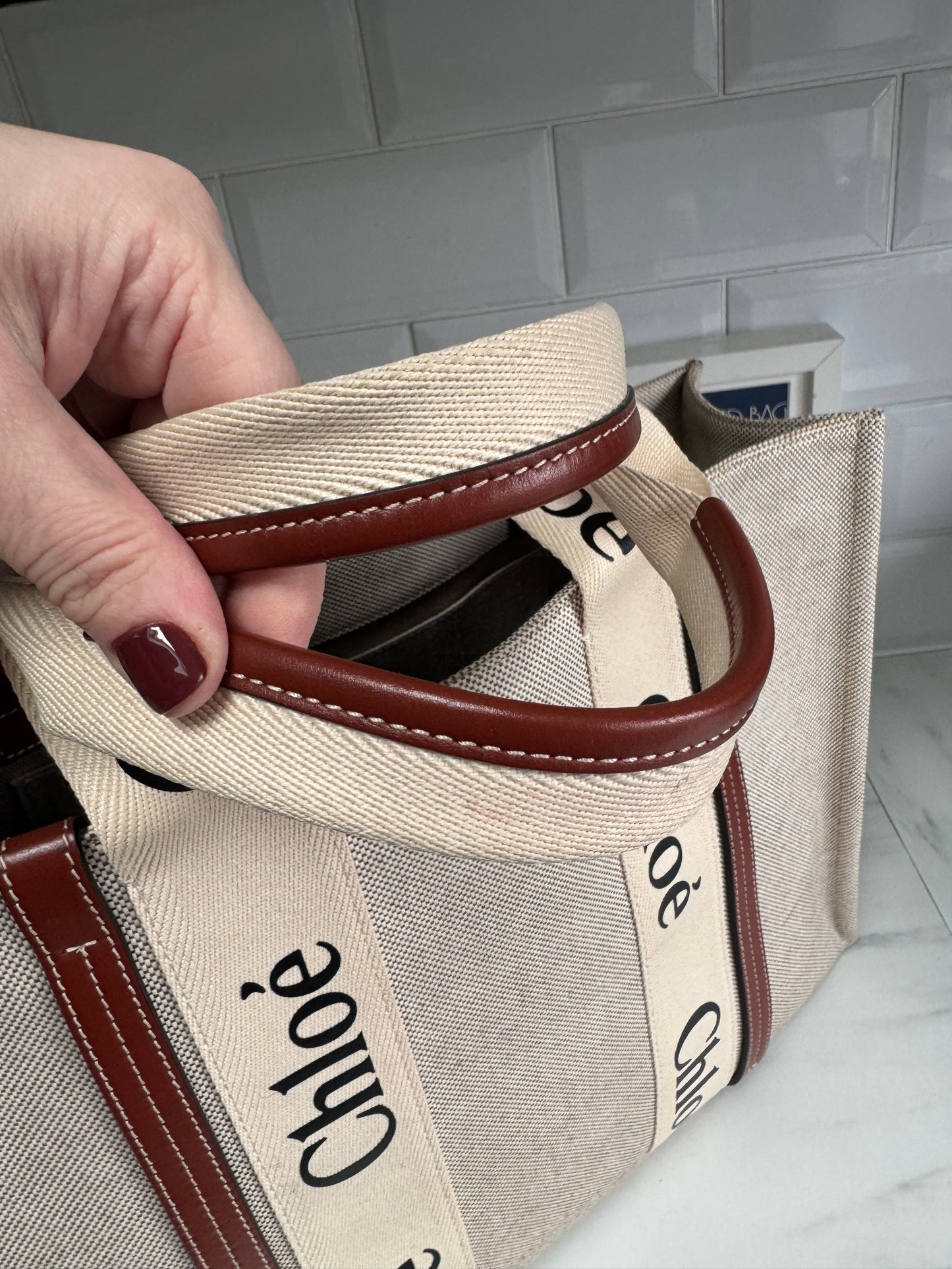 Chloé Large Woody Tote - Natural, Cream, Tan and Black