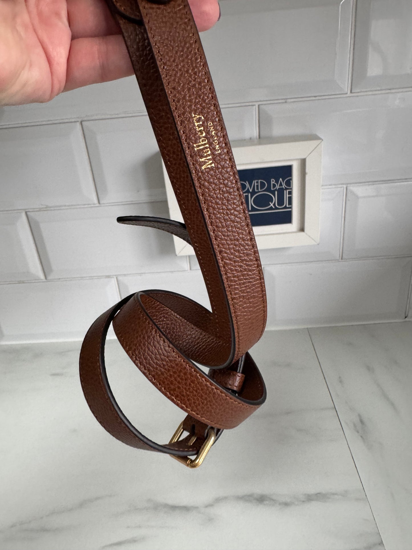 Mulberry Leather Strap - Oak