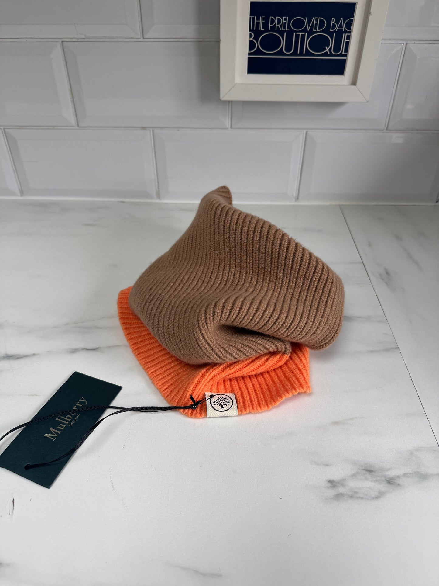 Mulberry Snood - Sable and Apricot