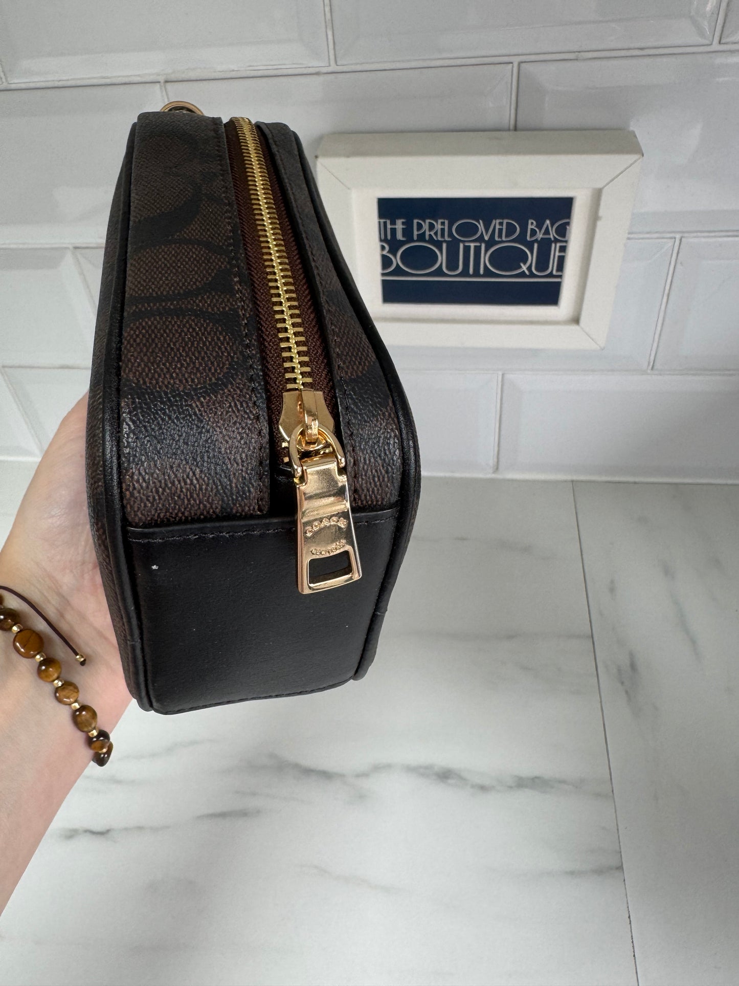 Coach Eva Crossbody Phone Bag - Brown