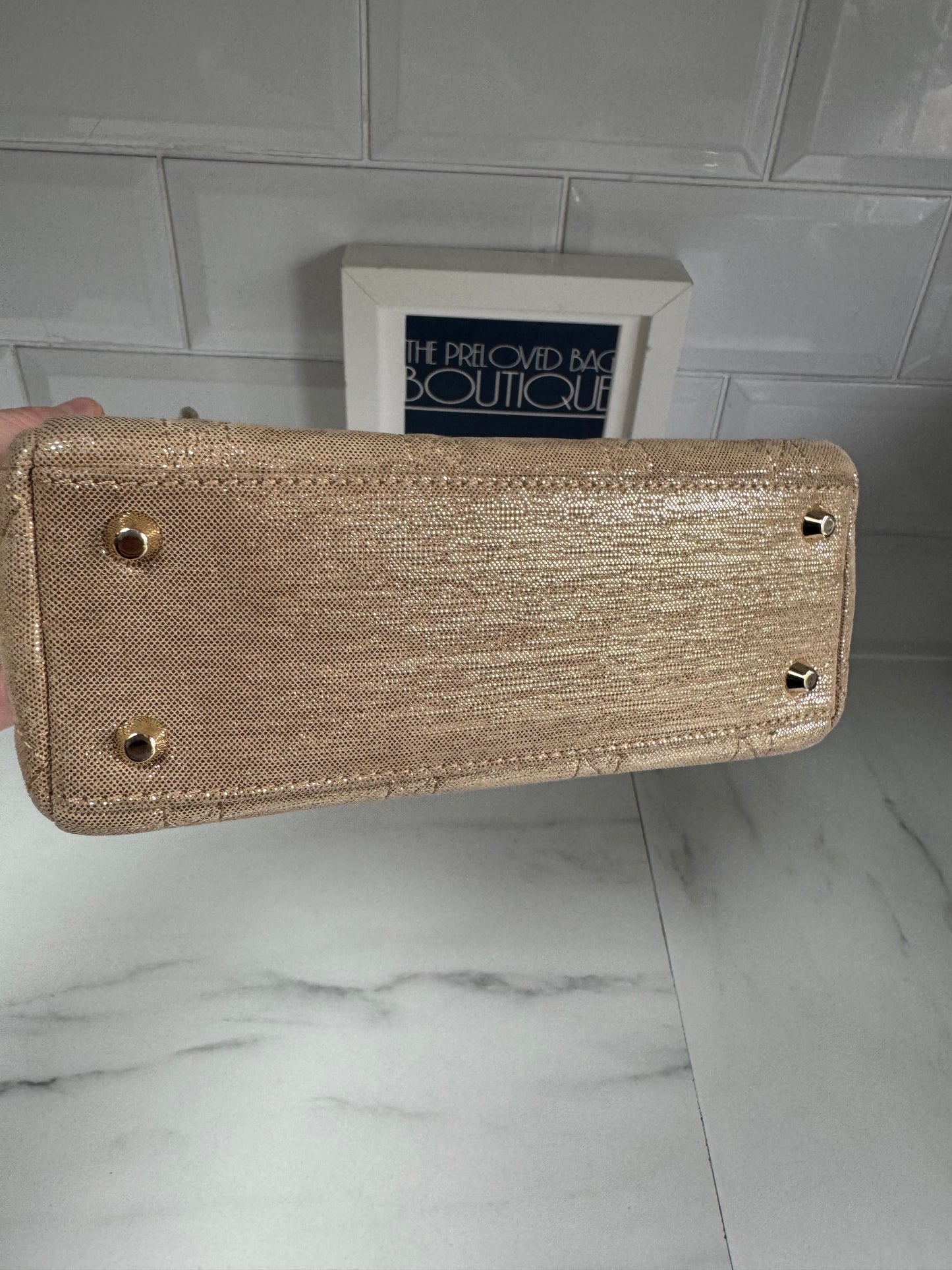 Dior Mini Lady Dior - Champagne/Gold