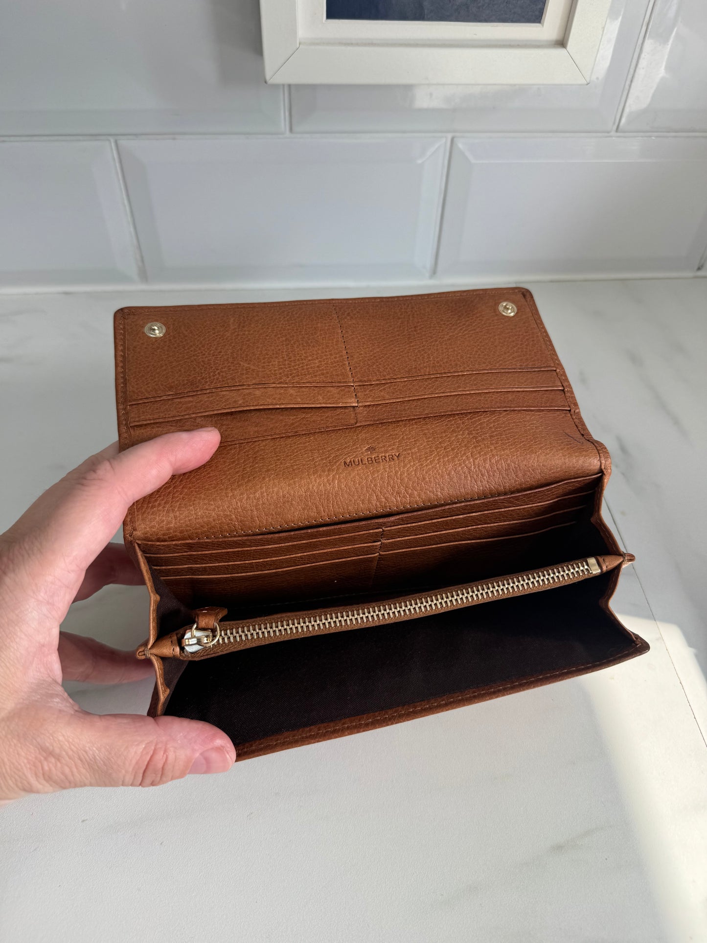 Mulberry Continental Tree Wallet - Oak