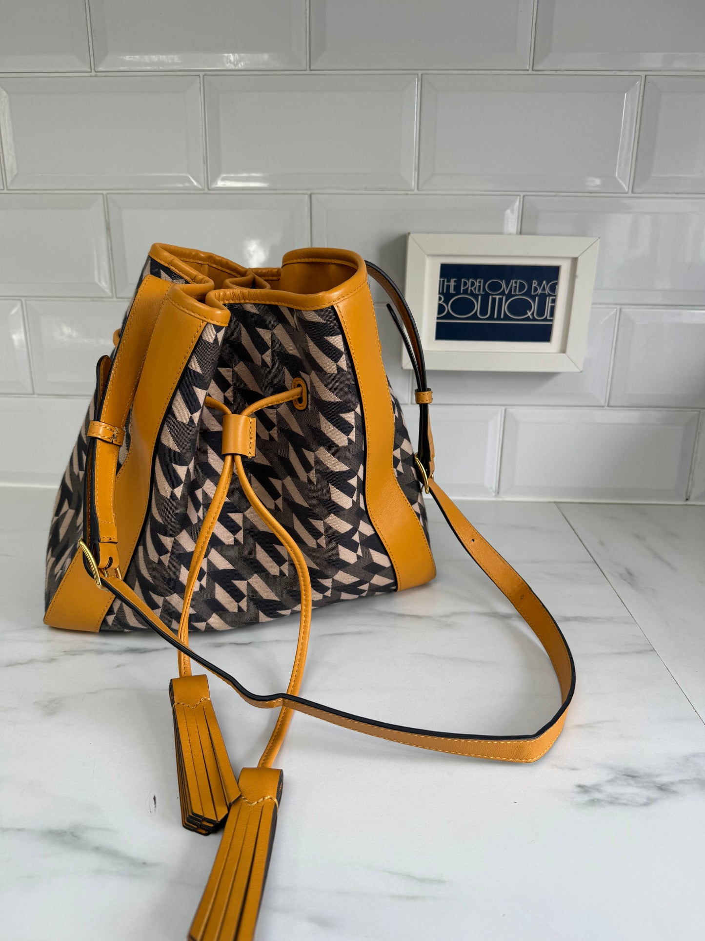 Mulberry Small Millie Tote - Deep Amber & Monogram