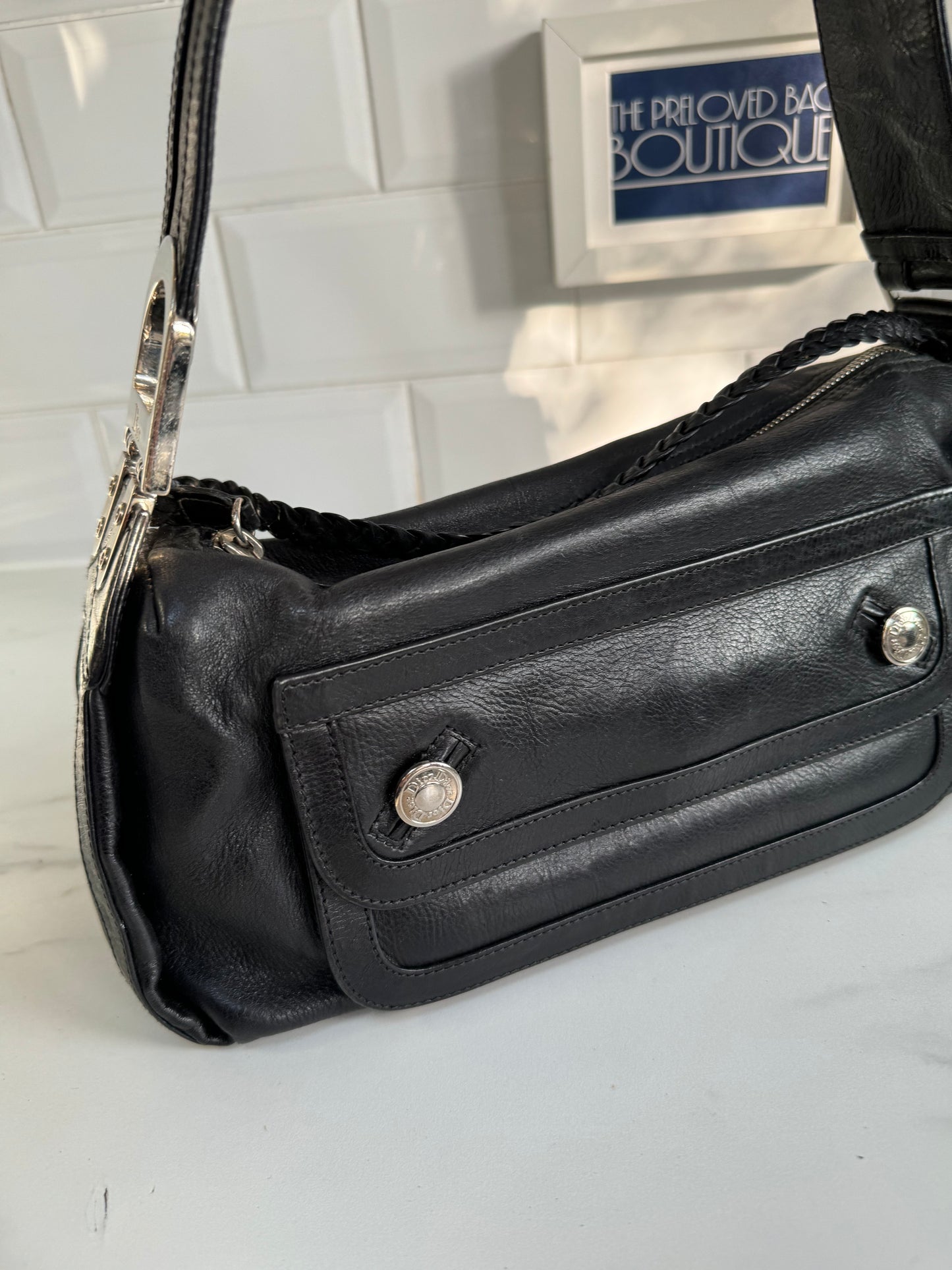 Christian Dior Vintage Shoulder Bag - Black