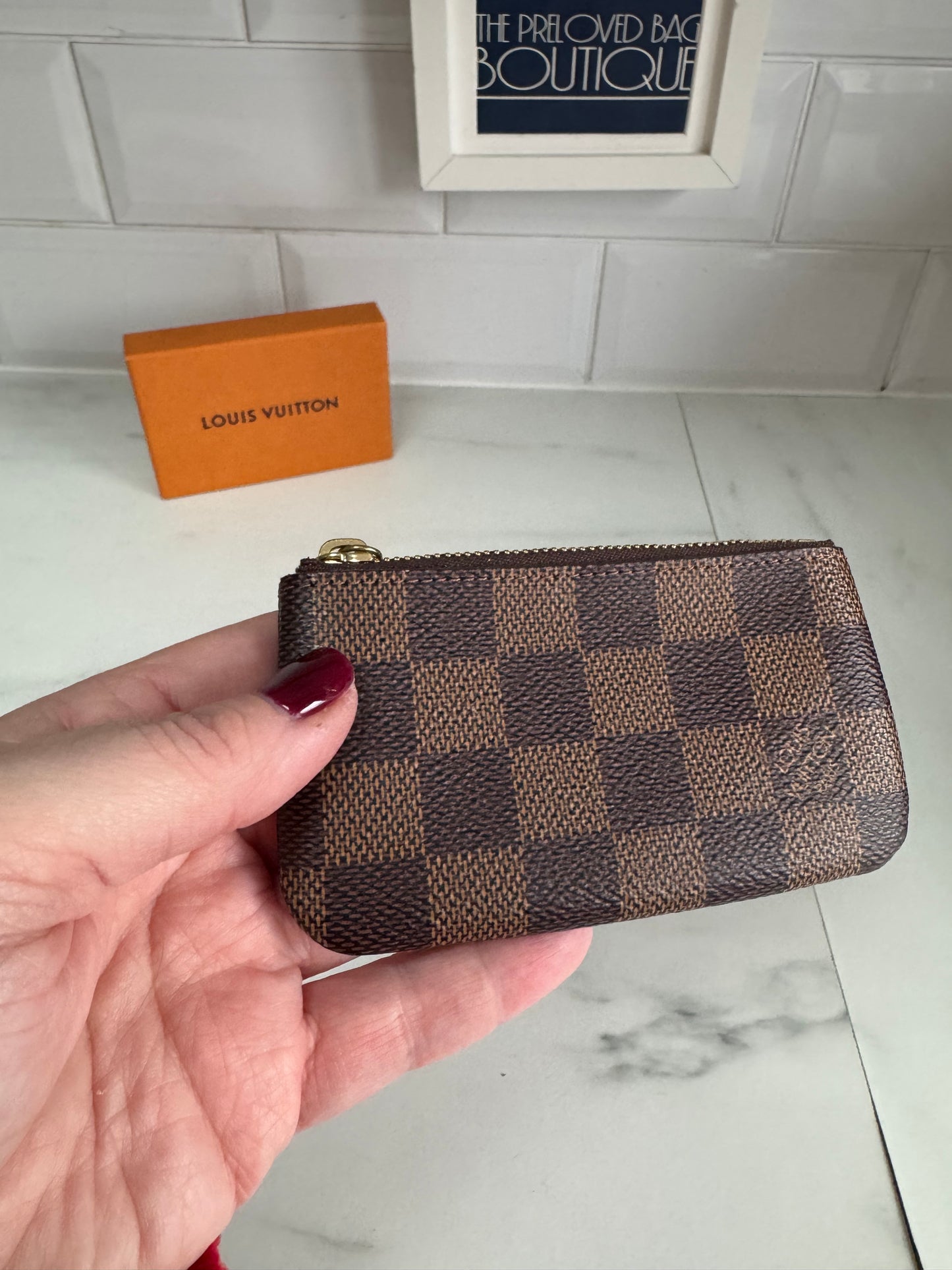 Louis Vuitton Key Pouch - Damier Ebene Brown