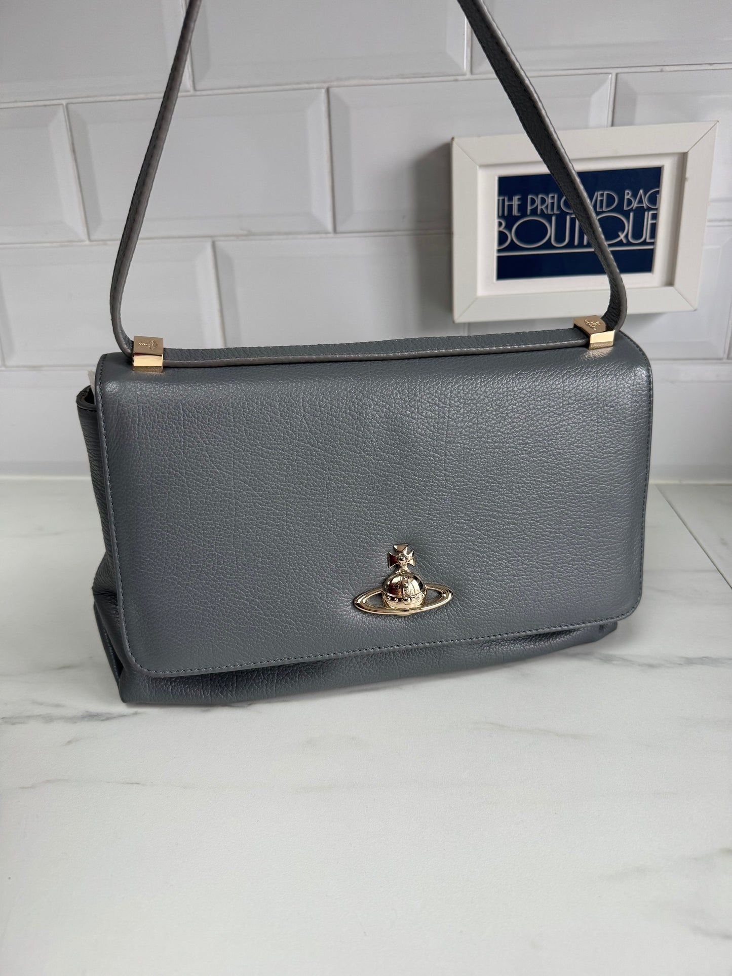 Vivienne Westwood “Balmoral” Shoulder Bag - Grey