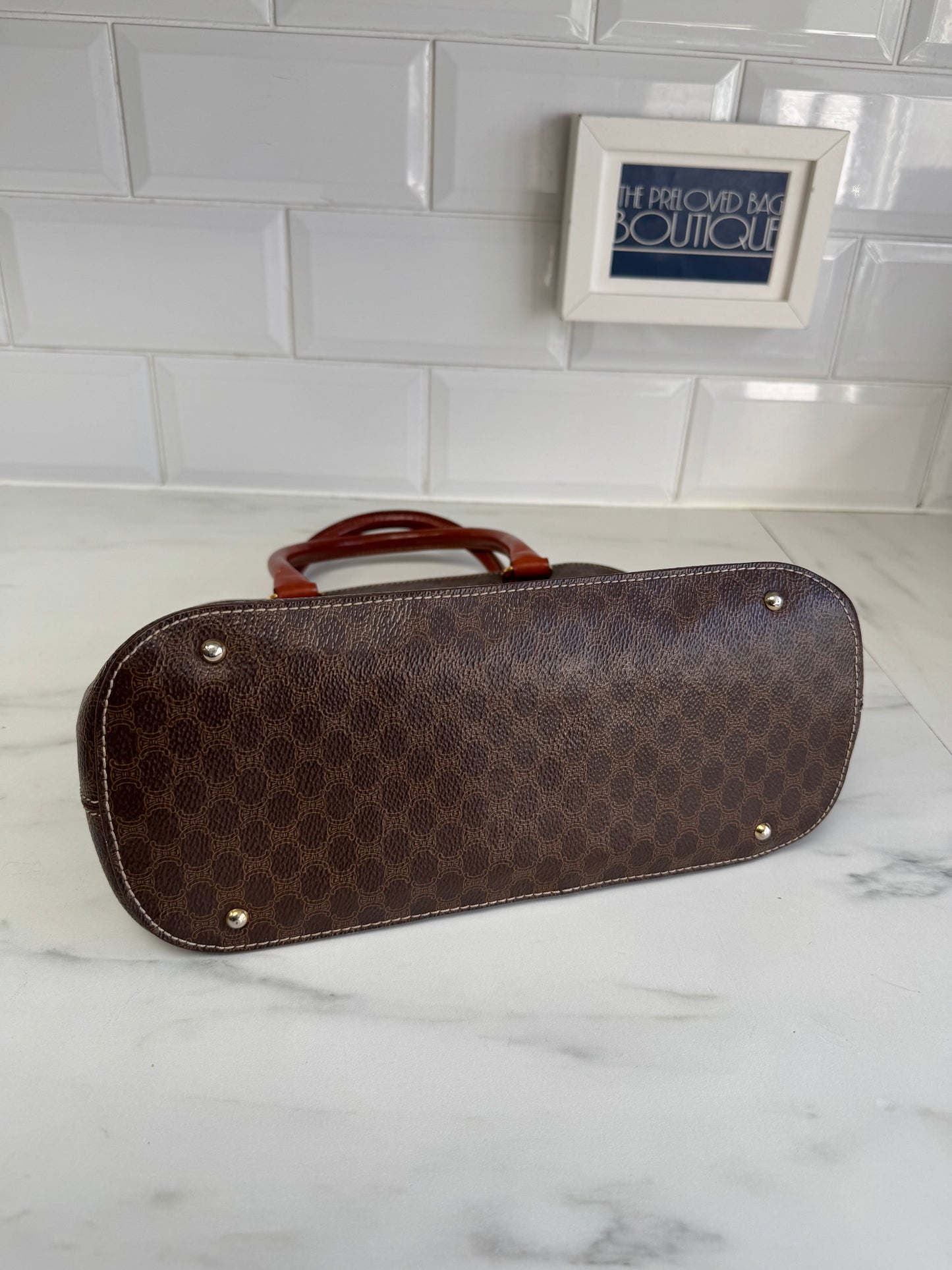 Celine Macadam Dome Bag - Monogram Brown