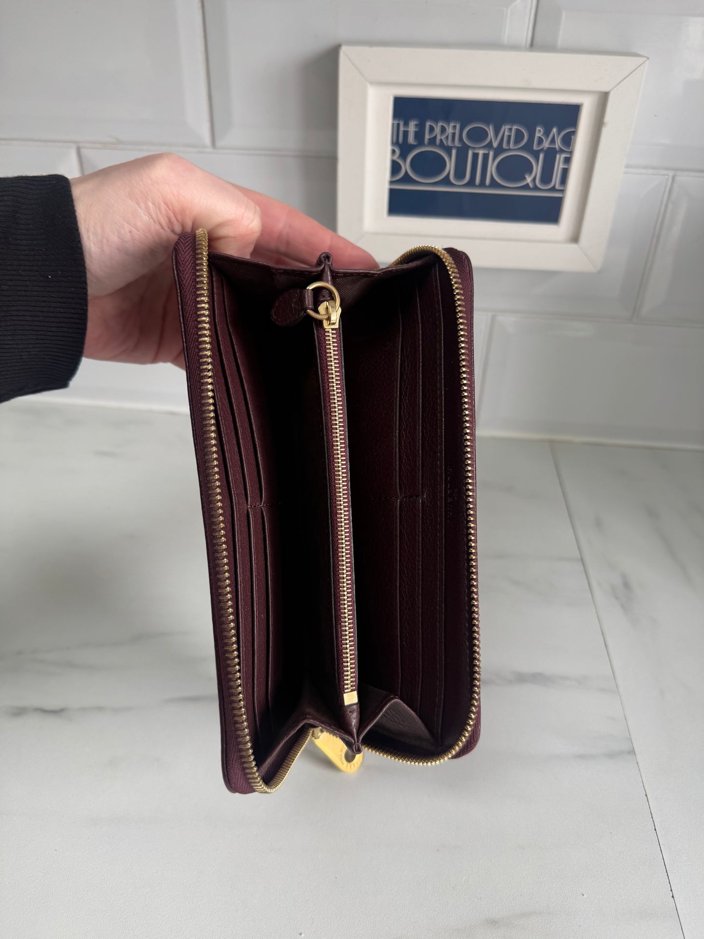 Mulberry Tree Zip Around Continental Purse - Oxblood