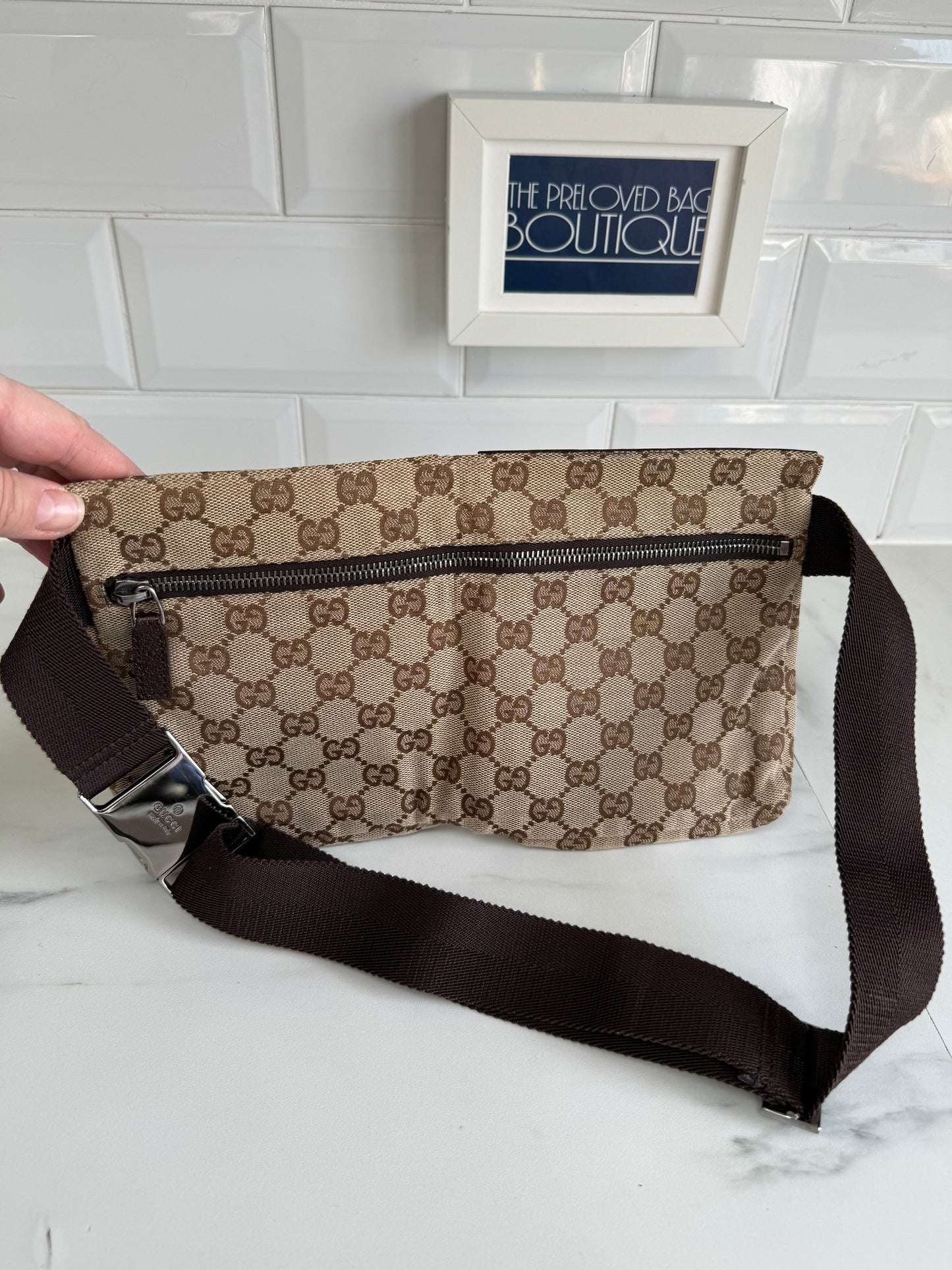 Gucci Waist/Belt Bag - Brown Monogram