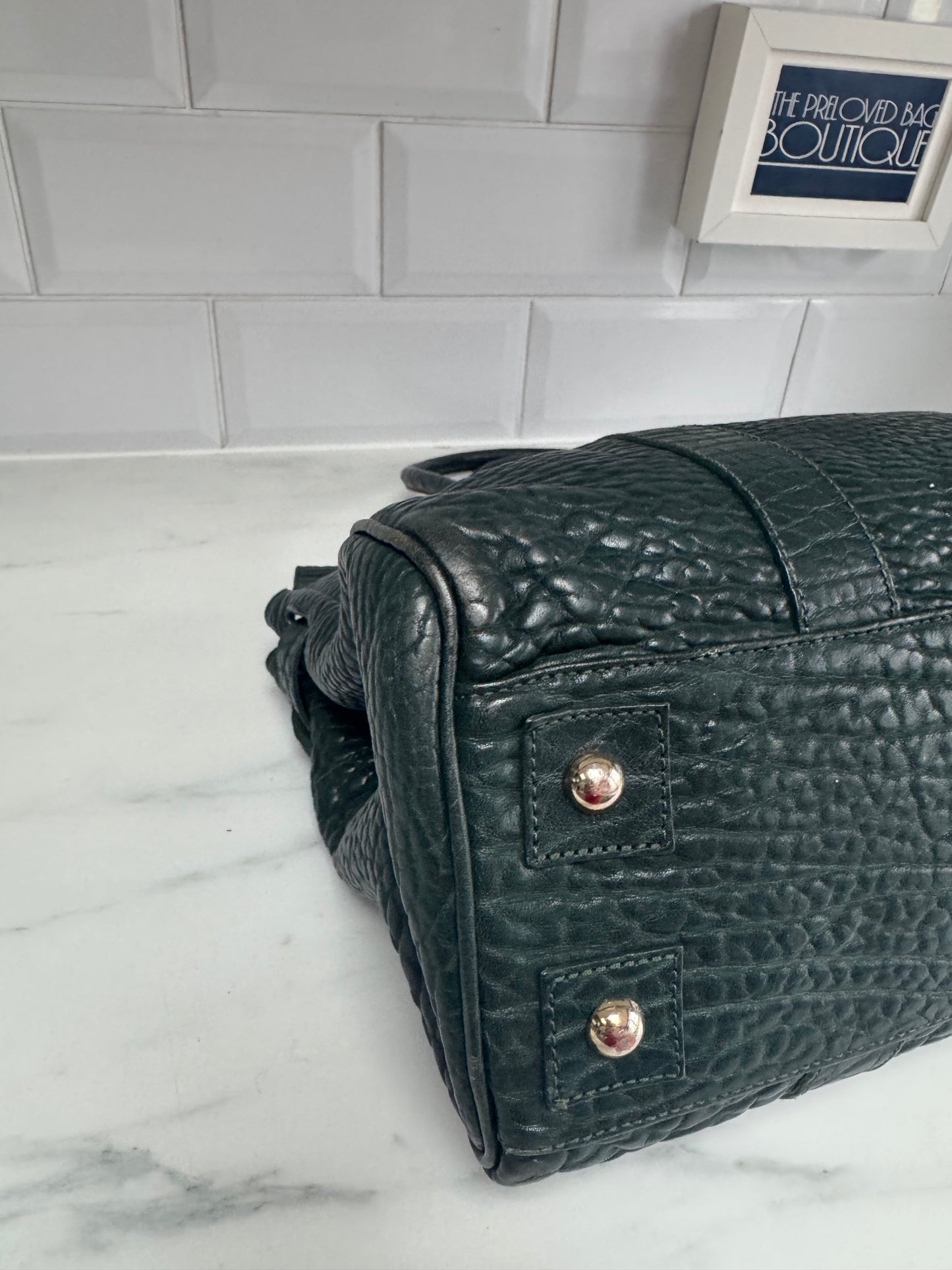Mulberry Bayswater in Shrunken Calf - Forest Green