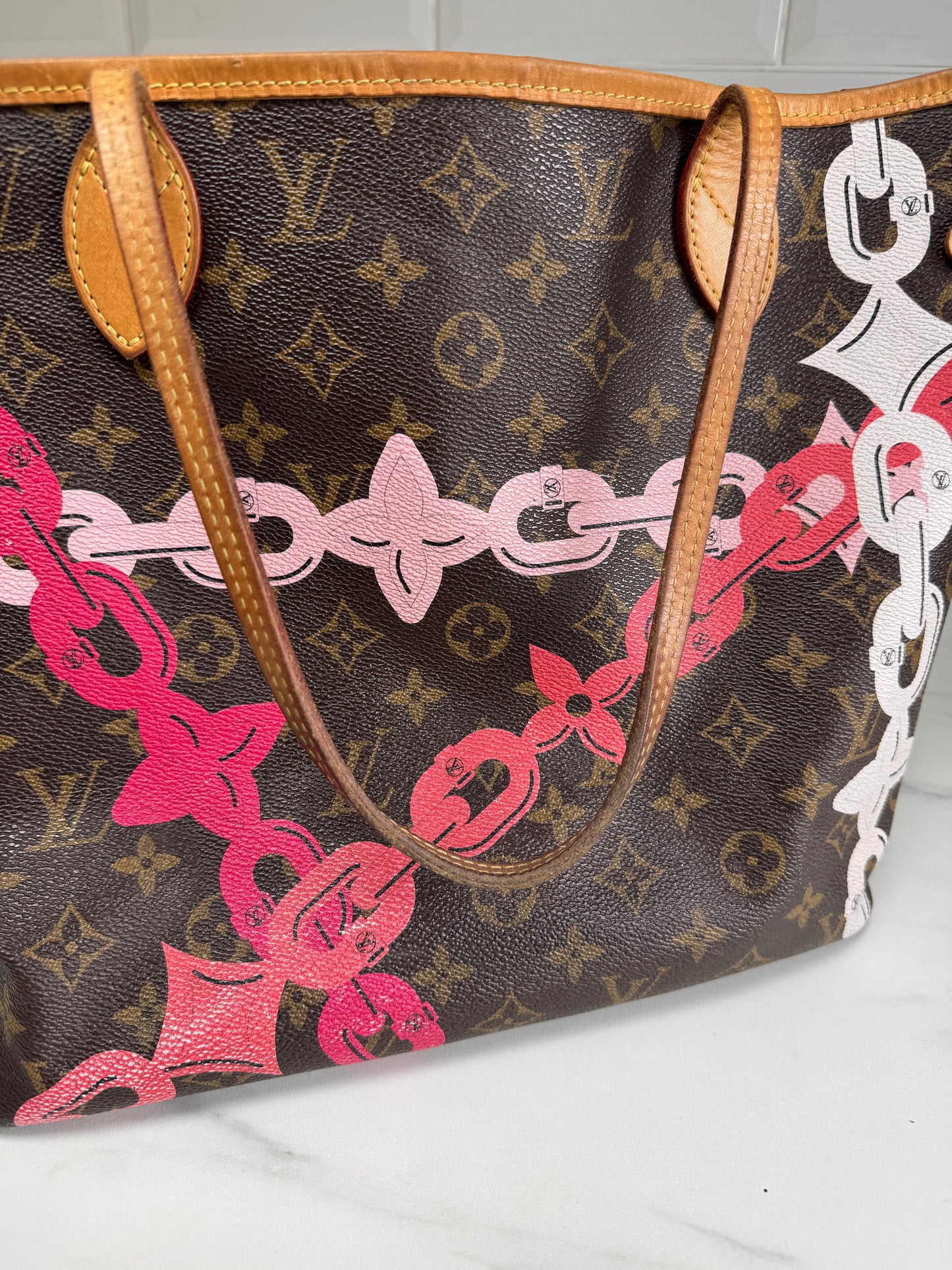 Louis Vuitton Limited Edition 2016 Bay MM Neverfull - Pink and Brown