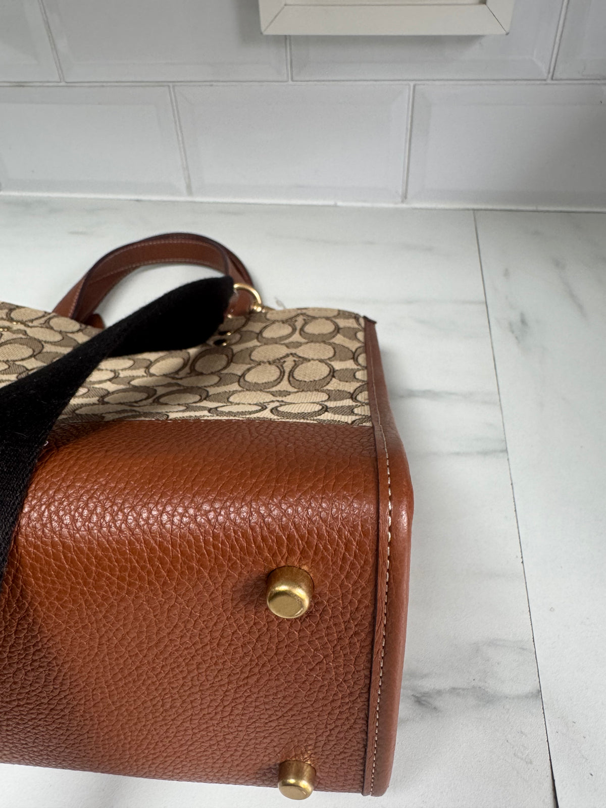Coach Mickey Mouse Tote - Brown, Black and Red