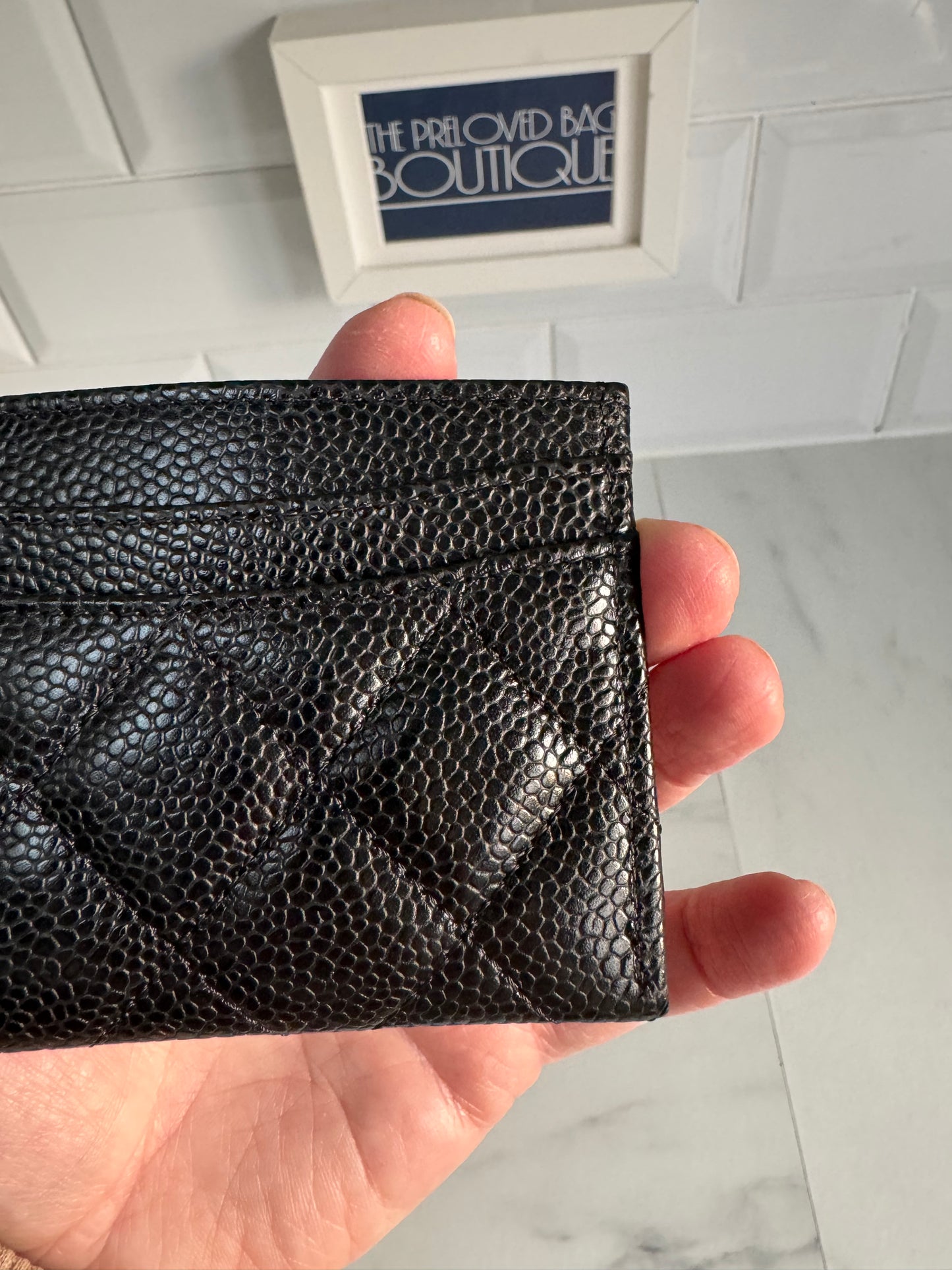 Chanel Classic Credit Card Slip Case Holder - Quilted Black Caviar