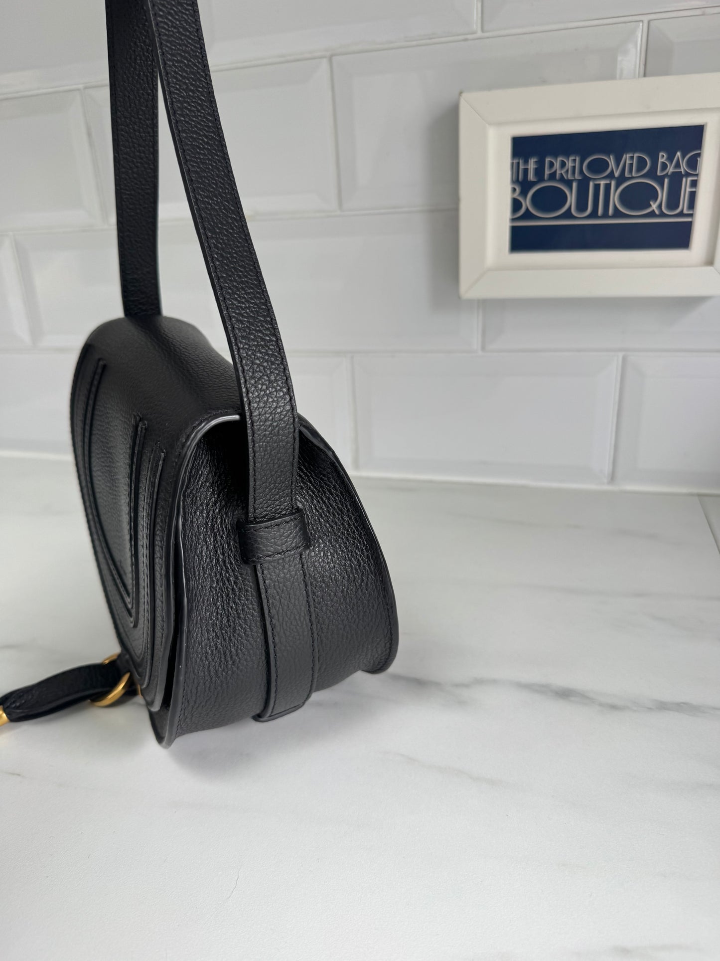 Chloé Small Marcie Saddle Bag - Black