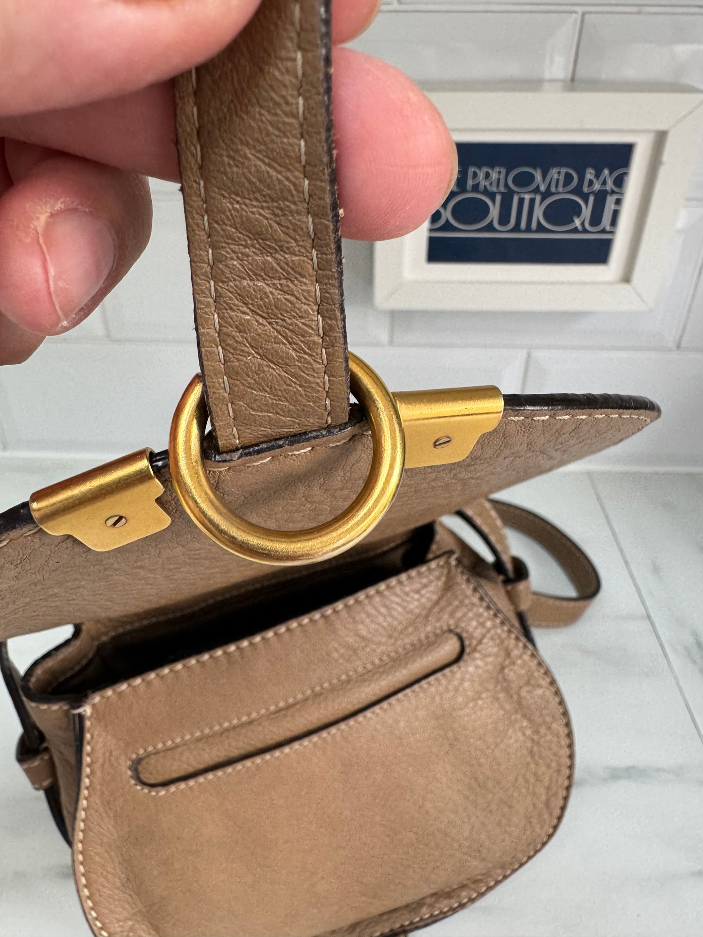 Chloé Small Marcie Satchel- Nut