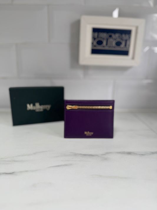 Mulberry Zipped Card Holder - Amethyst