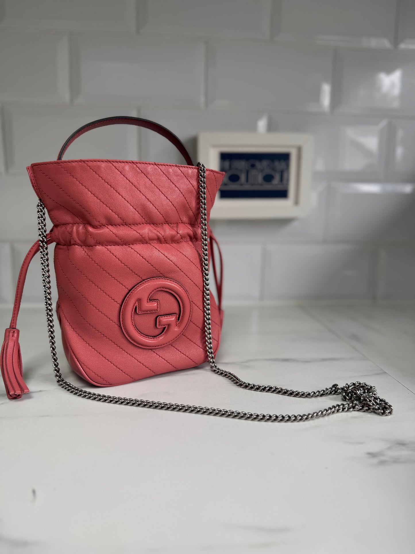 Gucci Blondie Mini Bucket Bag - Coral Pink