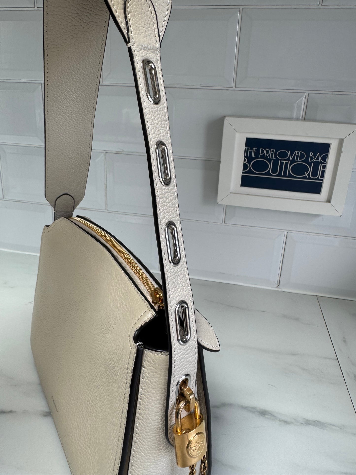 Mulberry Limited Edition “Miffy” Billie Shoulder Bag - Chalk & Green