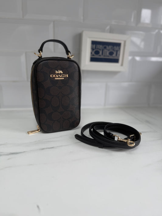 Coach Eva Crossbody Phone Bag - Brown