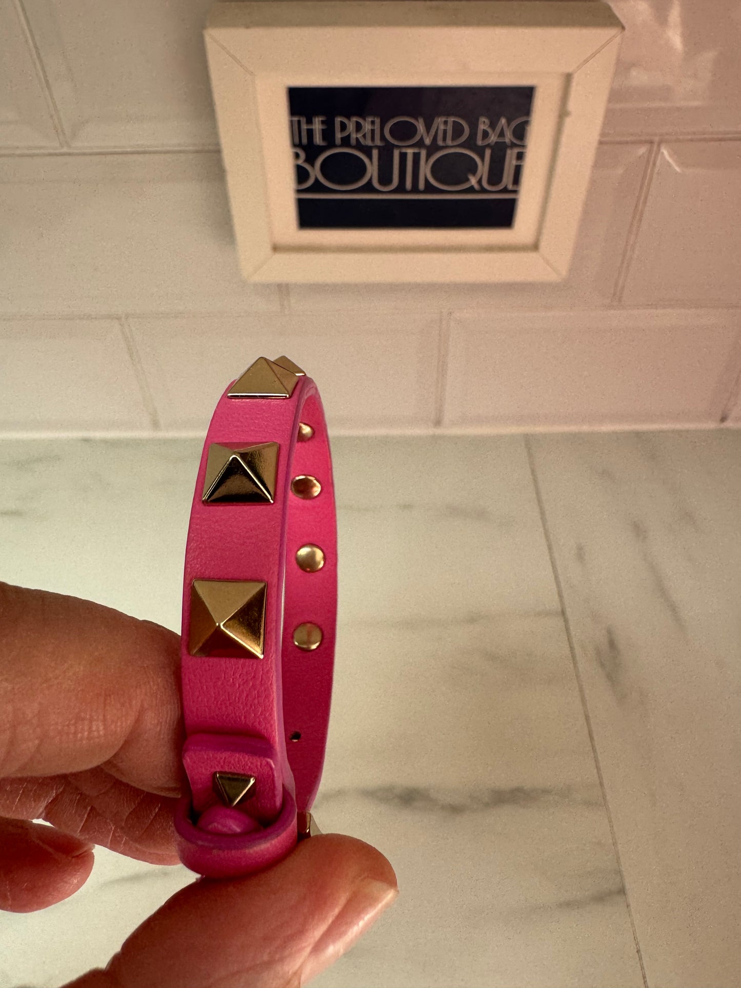 Valentino Garavanni Studded wrap bracelet - Fuschia Pink