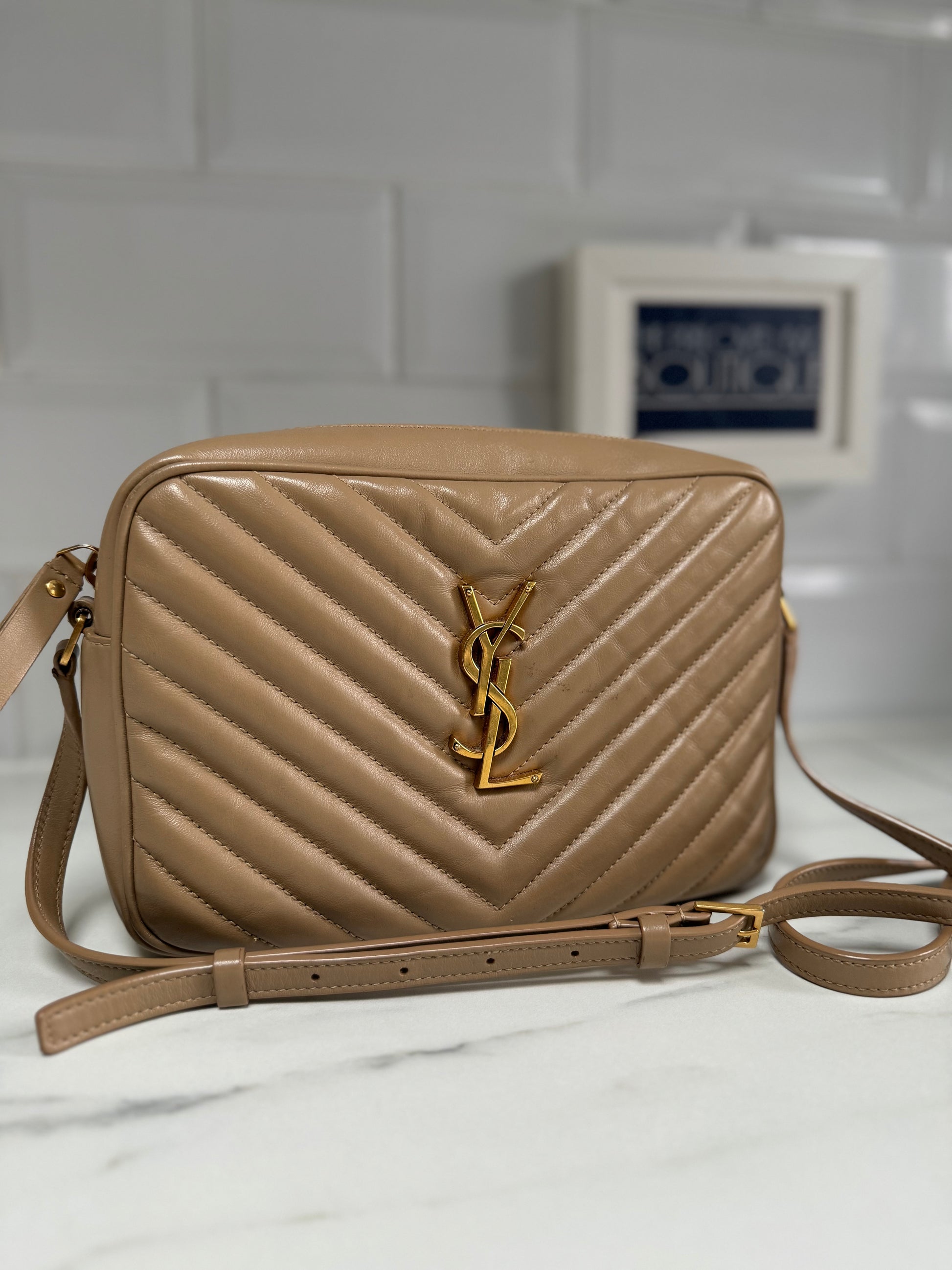 Saint Laurent (YSL) Lou Camera Bag Toffee1