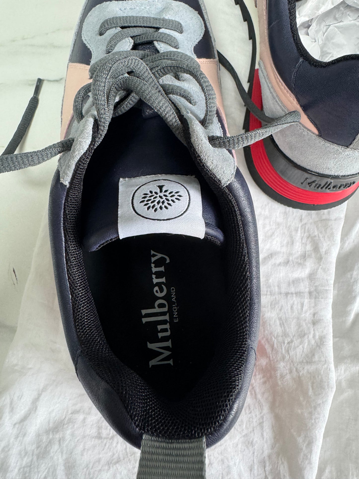 Mulberry My-1 Trainers - Blue, Pink, White, Grey and Red