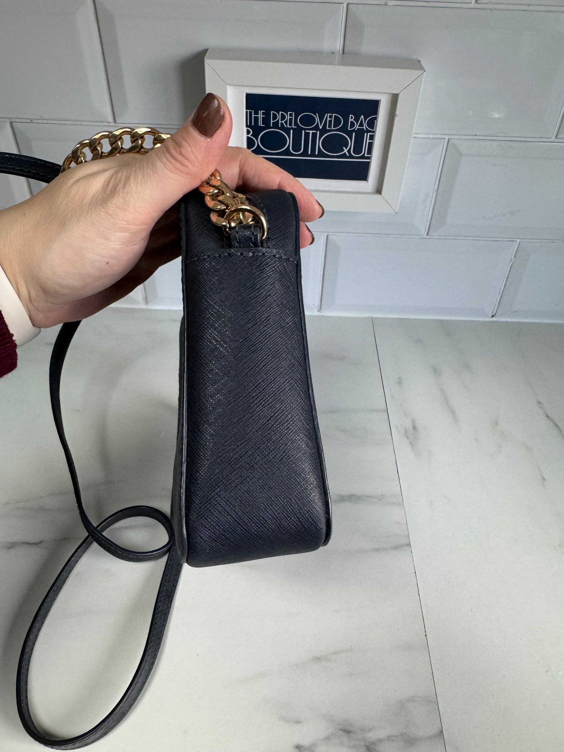 Michael kors jet set bag navy deals