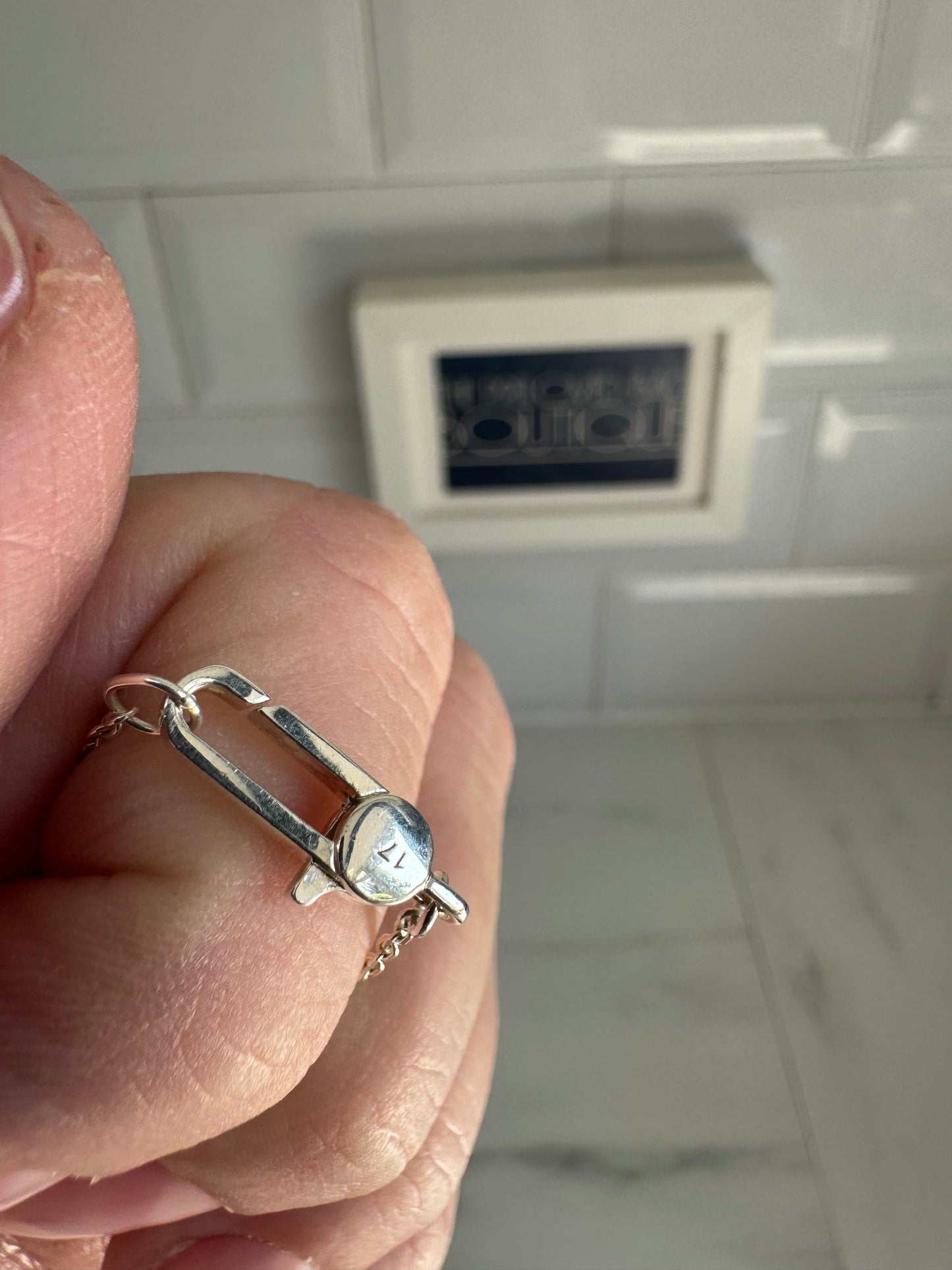 Gucci Trademark Bracelet with heart pendant -  Silver