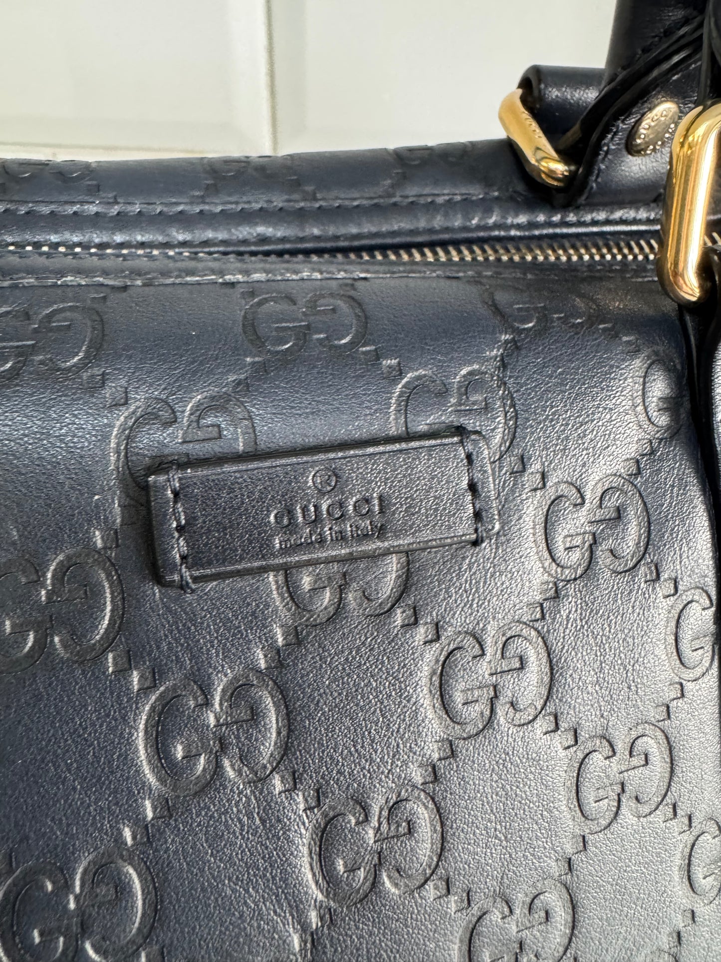 Gucci Boston Guccissima Joy Hold-all - Navy