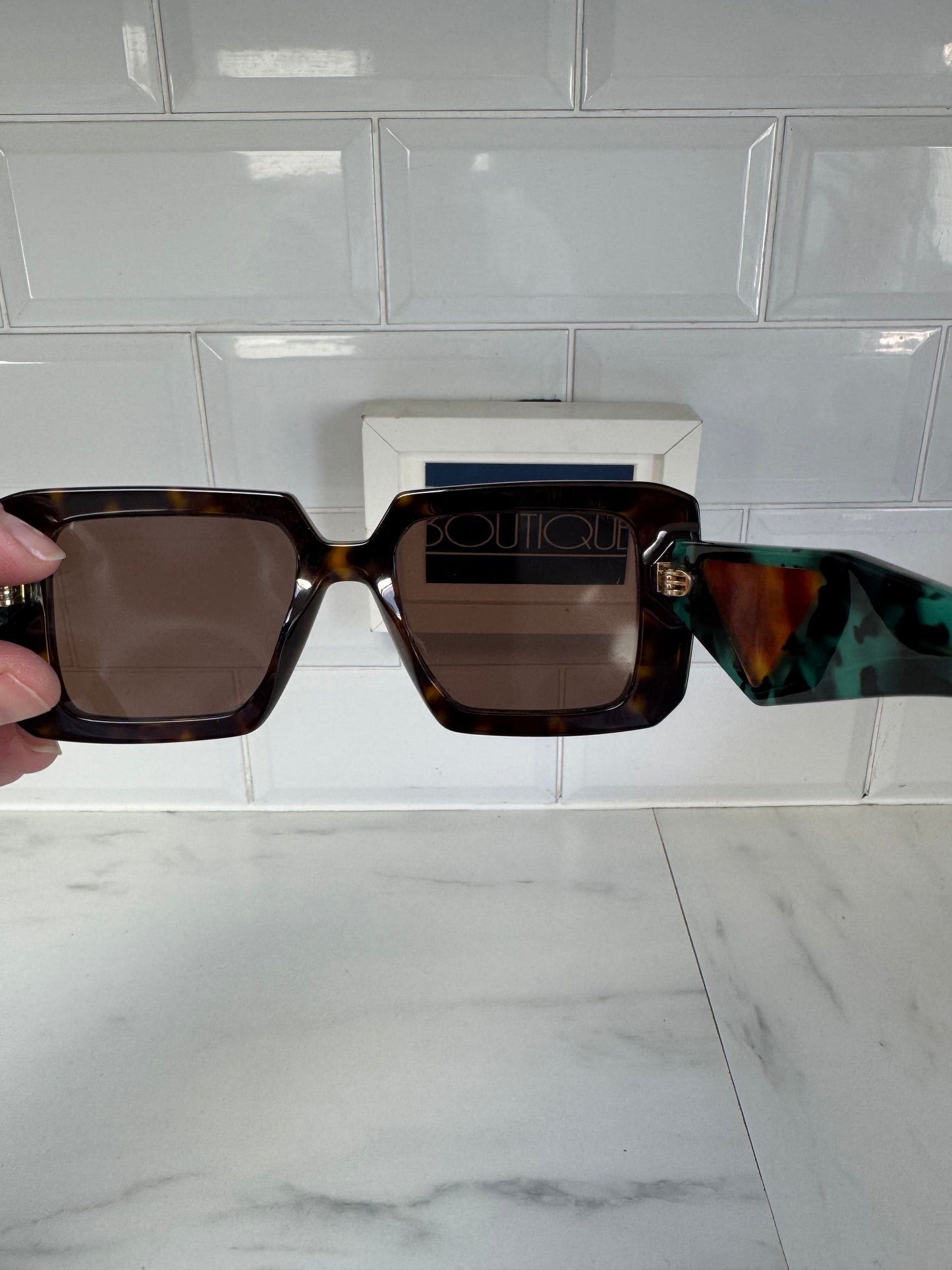 Prada PR23YS Sunglasses - Black and Green