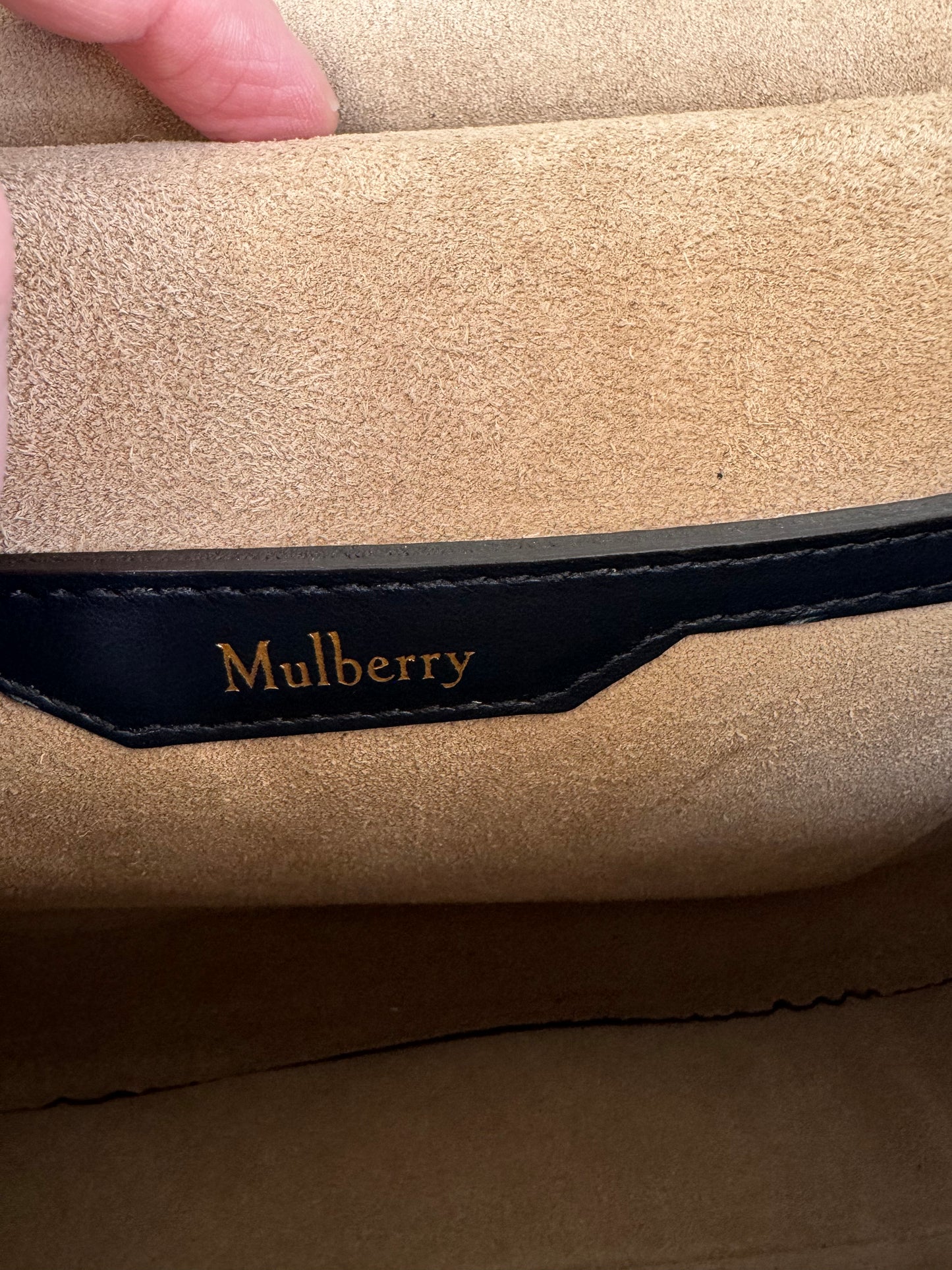 Mulberry Large Amberley - Ecru & Midnight