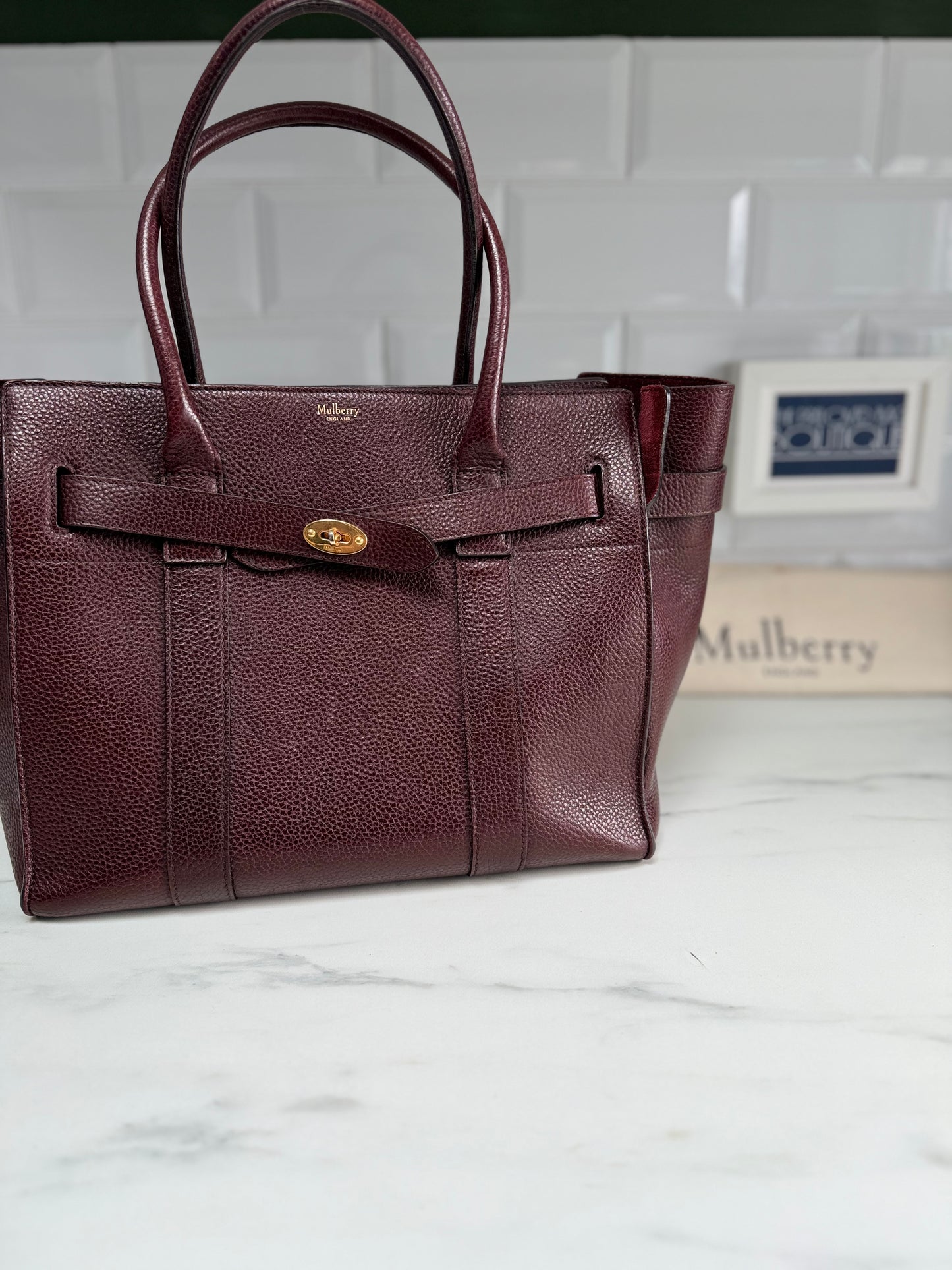 Mulberry Large Zipped Bayswater - Oxblood