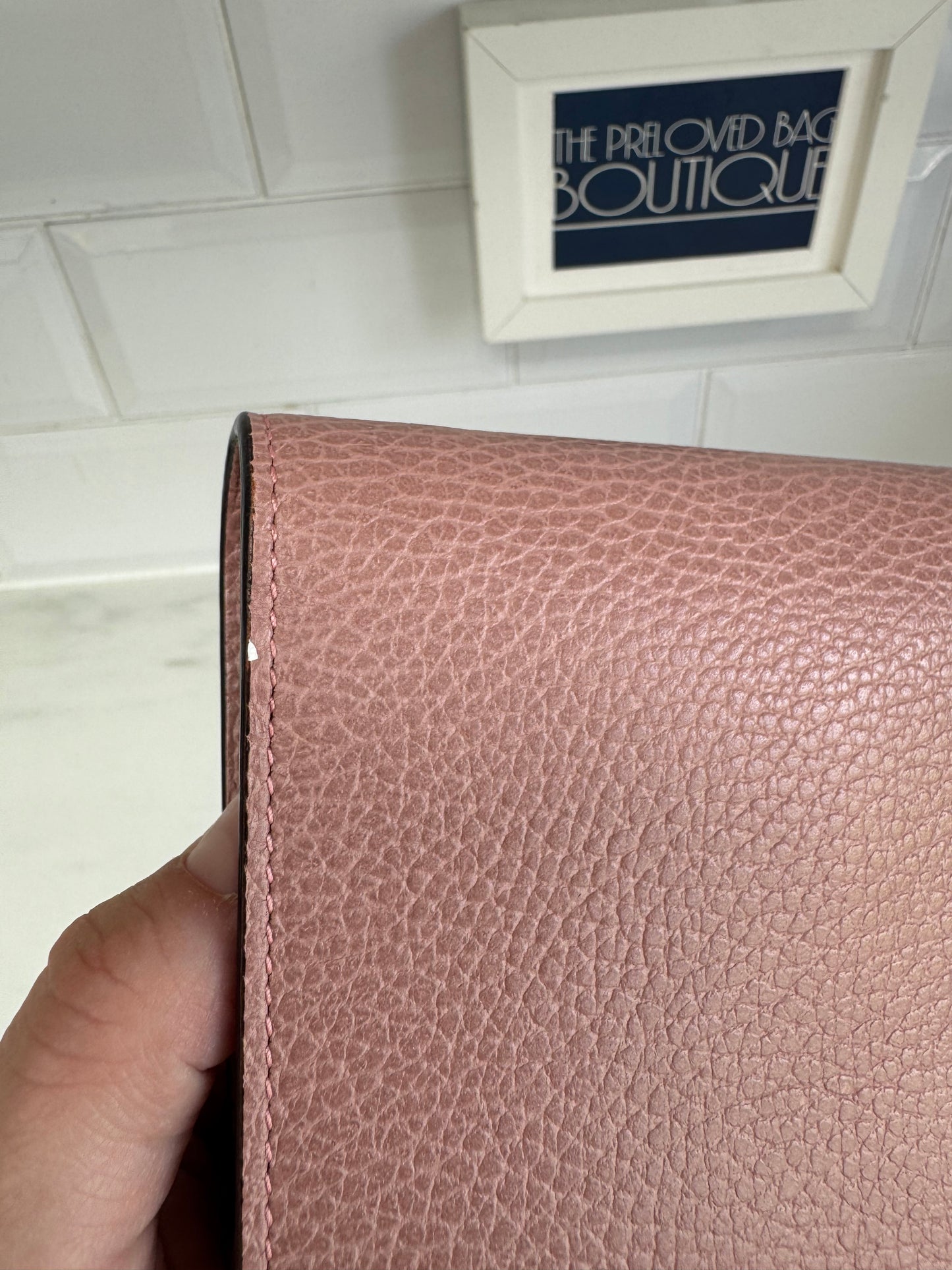 Gucci Dollar Medium Betty Chain Wallet - Pink