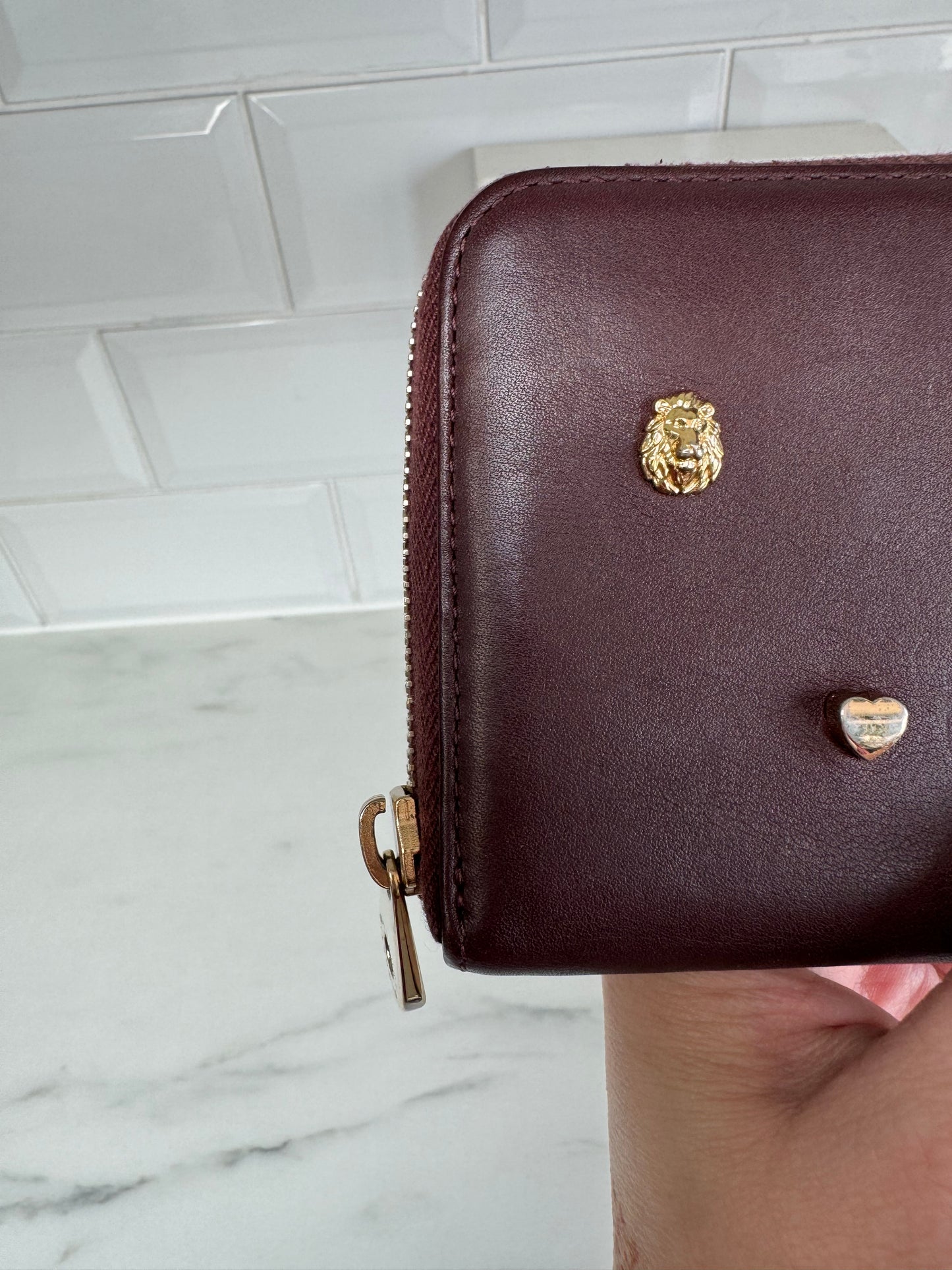 Mulberry Cara Rivet Long Continental Wallet - Oxblood