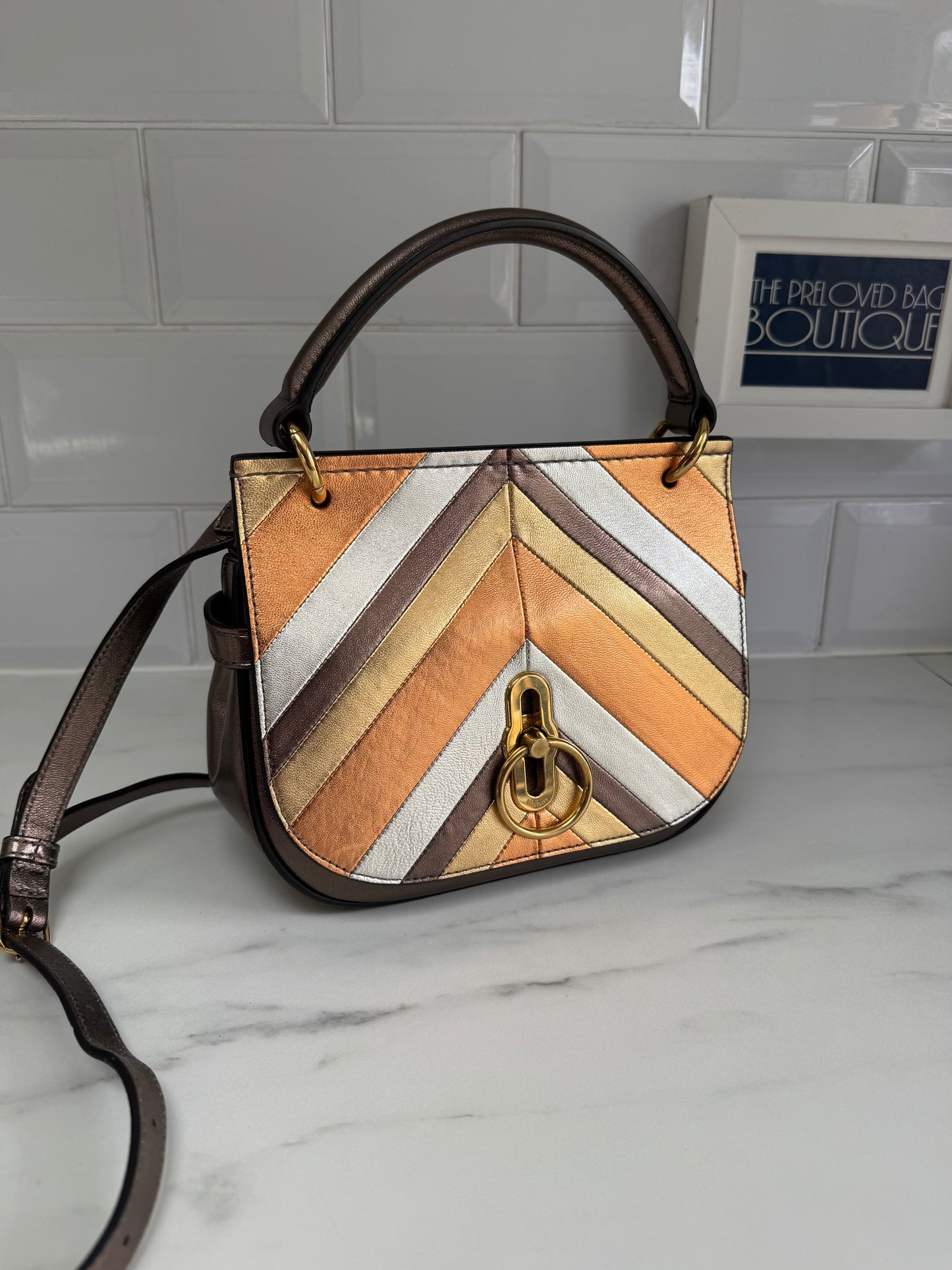 Mulberry Small Metallic Amberley - Bag Only