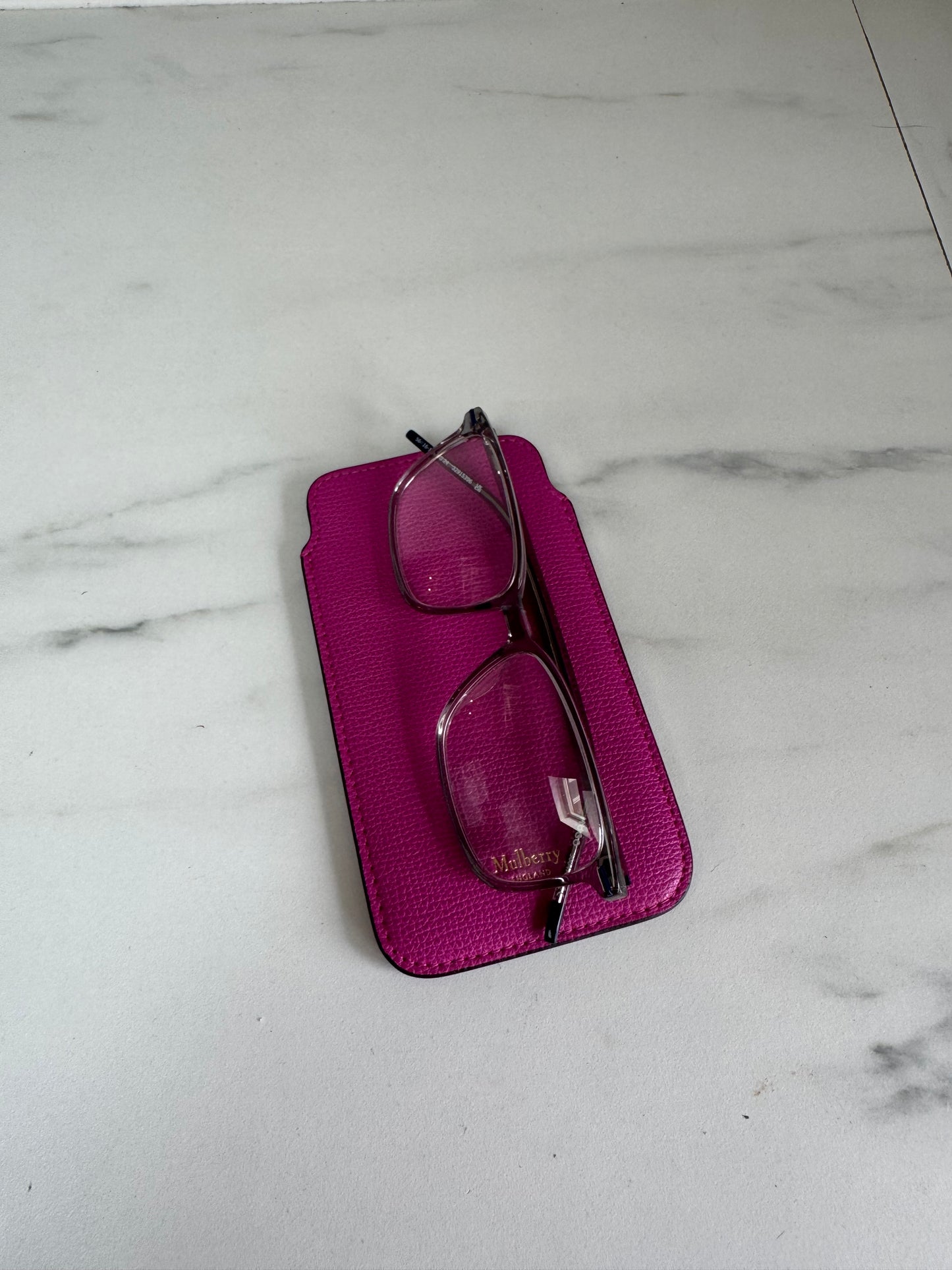Mulberry Glasses Pouch - Pink