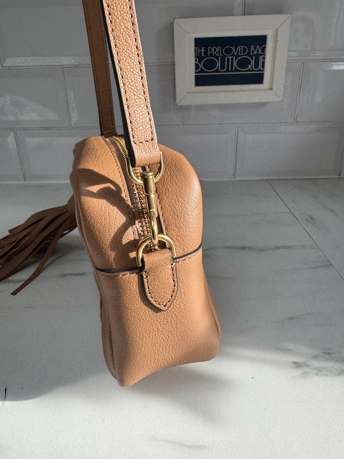 Anya Hindmarch Neeson Tassel Camera Bag - Burnt Sugar