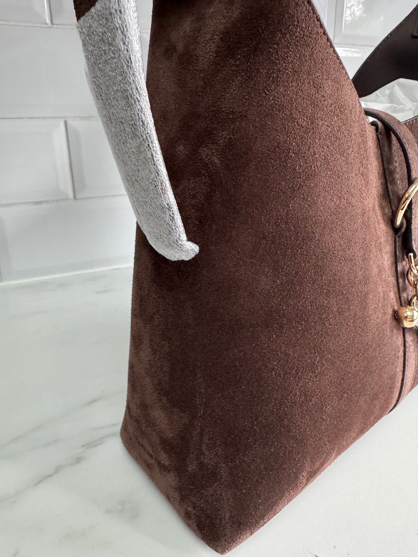 Strathberry Kite Hobo - Chocolate Suede