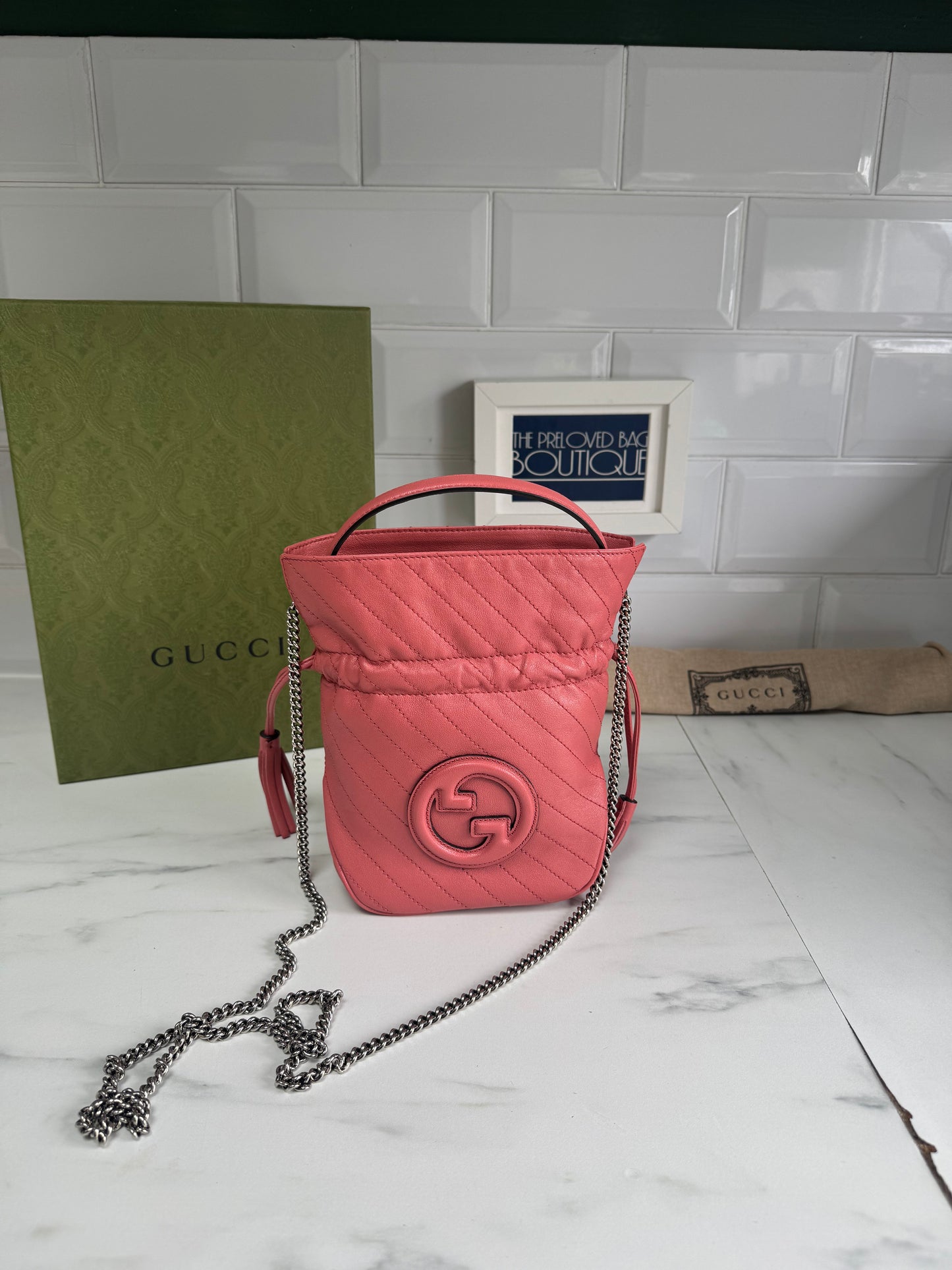 Gucci Blondie Mini Bucket Bag - Coral Pink