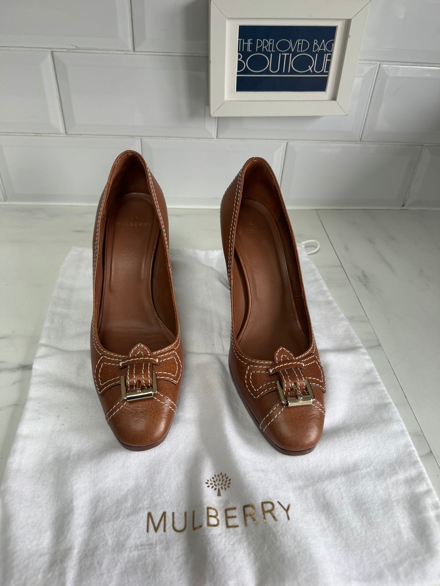 Mulberry Jamie Heels - Oak NVT