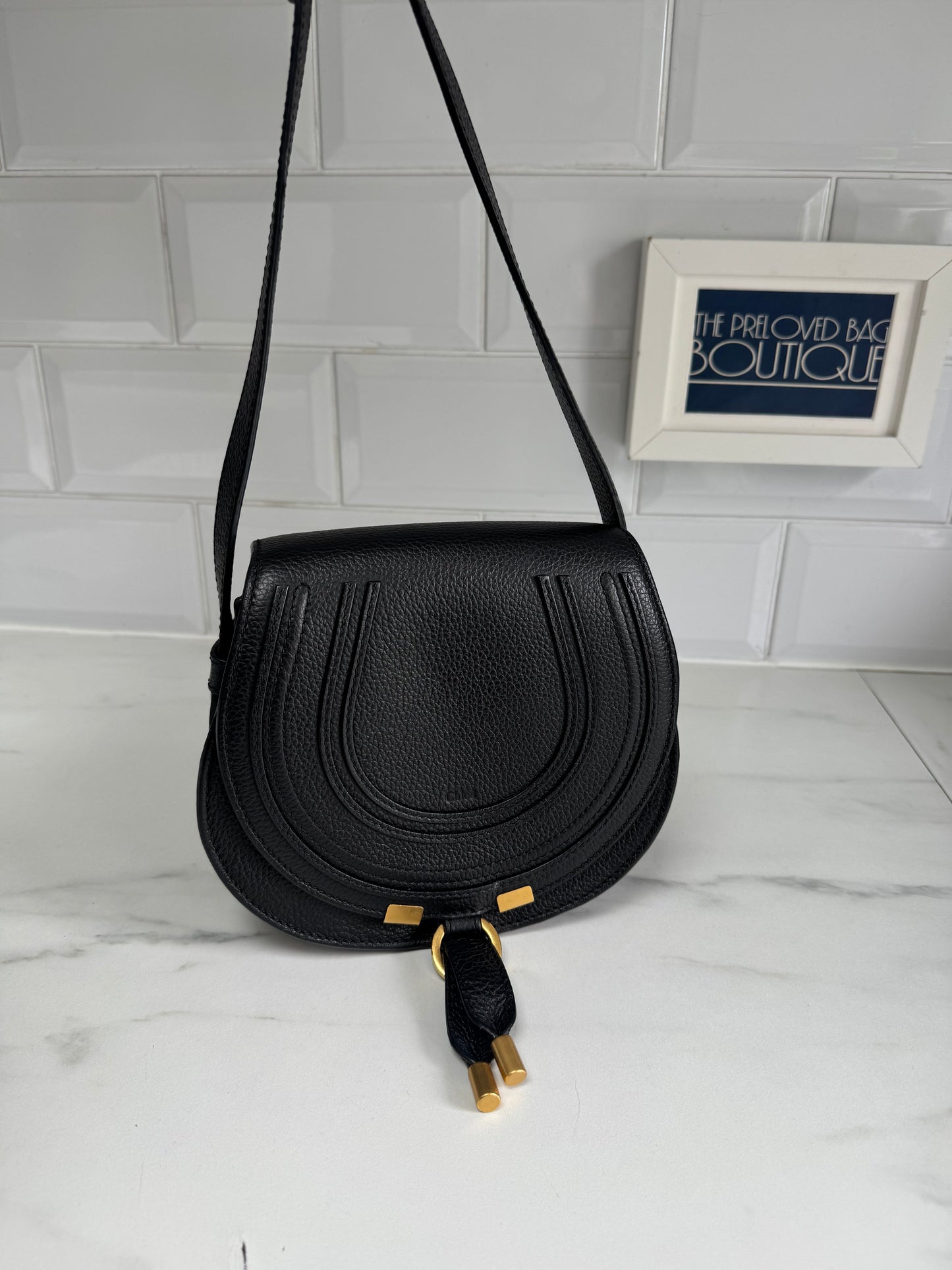Chloé Small Marcie Saddle Bag - Black