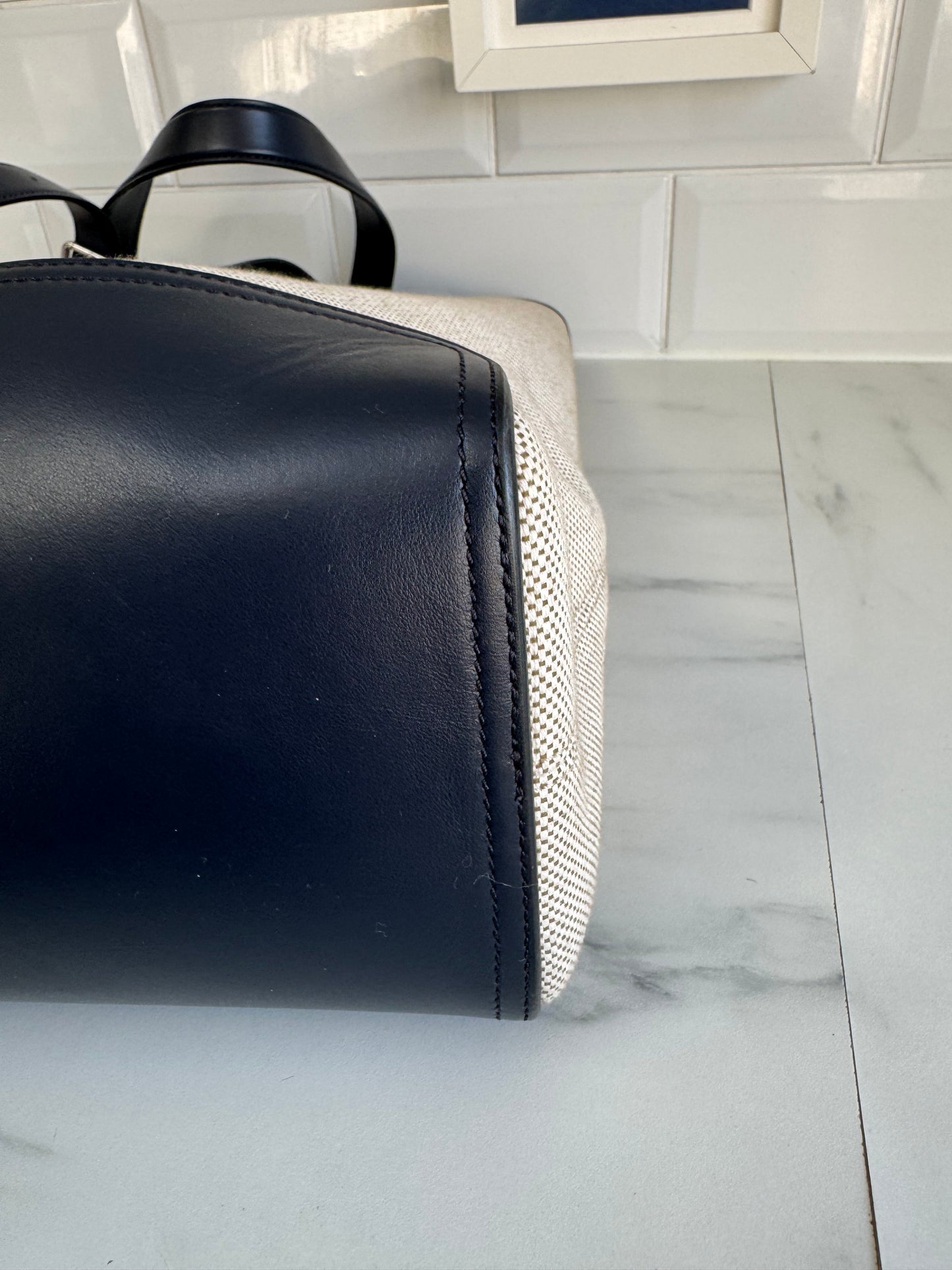 Mulberry Heritage tote - Canvas and Midnight Smooth Calf