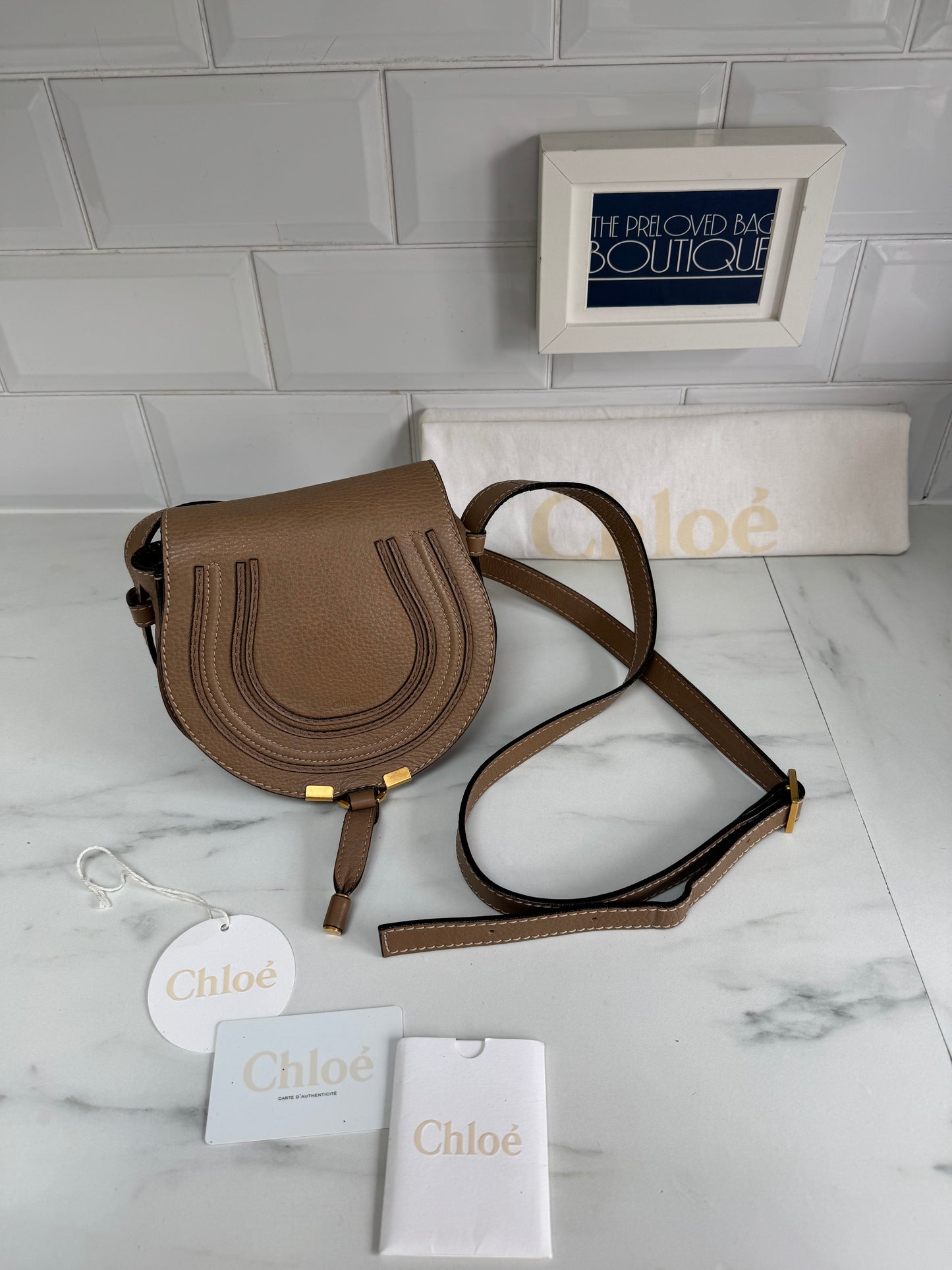 Chloé Small Marcie Satchel- Nut