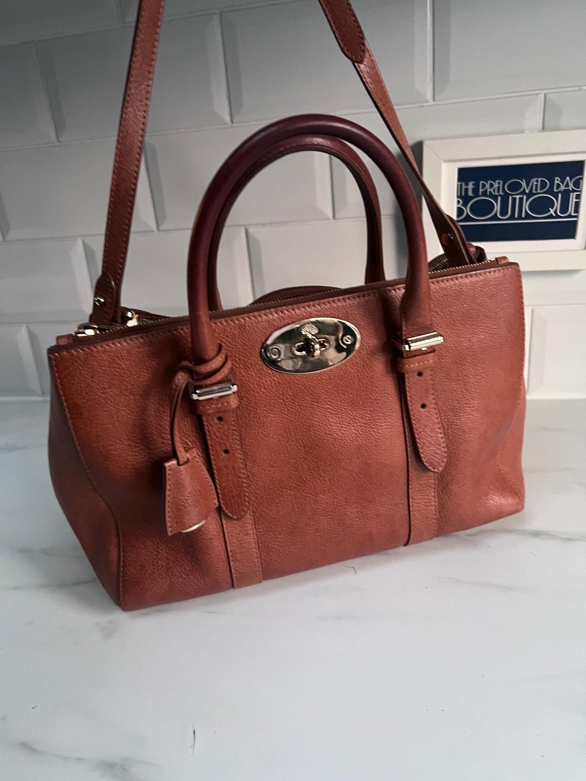 Mulberry Small Bayswater Double Zipped Tote - Oak NVT