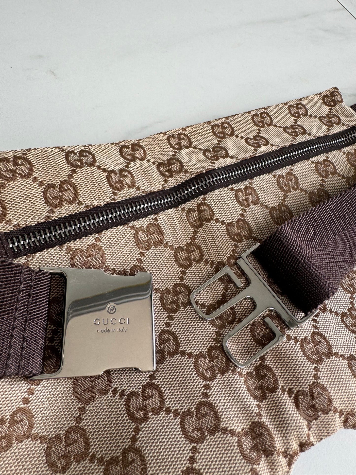 Gucci Waist/Belt Bag - Brown Monogram