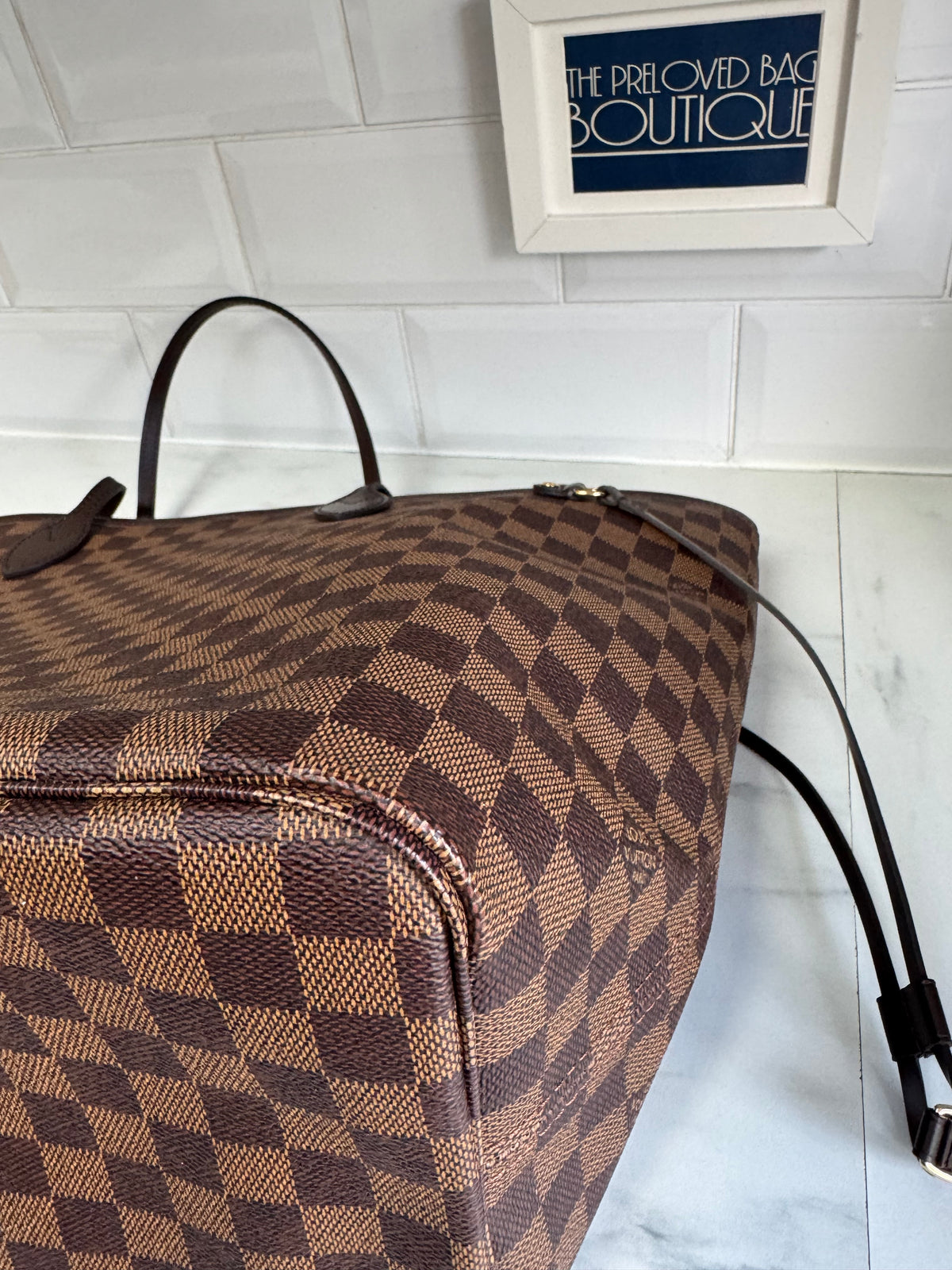 Louis Vuitton GM Neverfull Bag and Pouch - Brown Damier Ebene