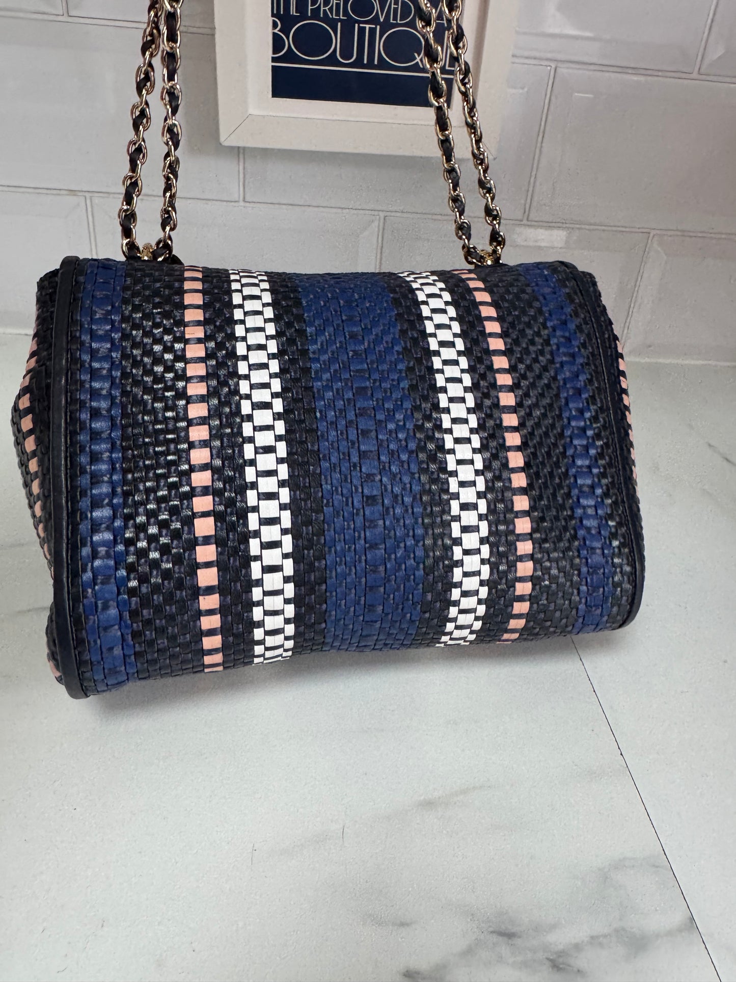 Mulberry Regular Twilight Rafia Lily - blue, pink, black and white