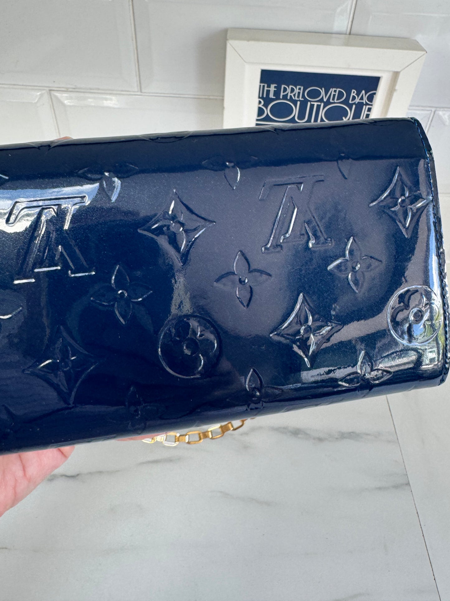 Louis Vuitton Monogram Vernis Chaine Wallet - Grand Bleu