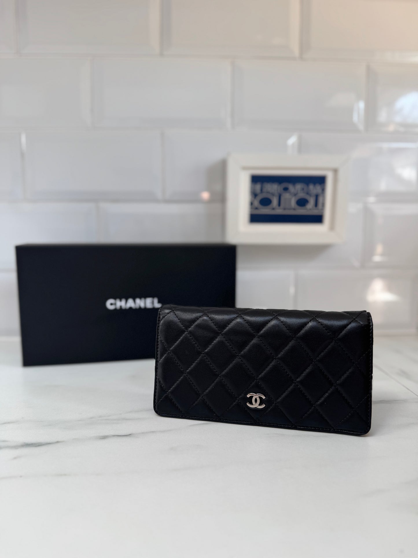 Chanel Quilted Wallet - Black