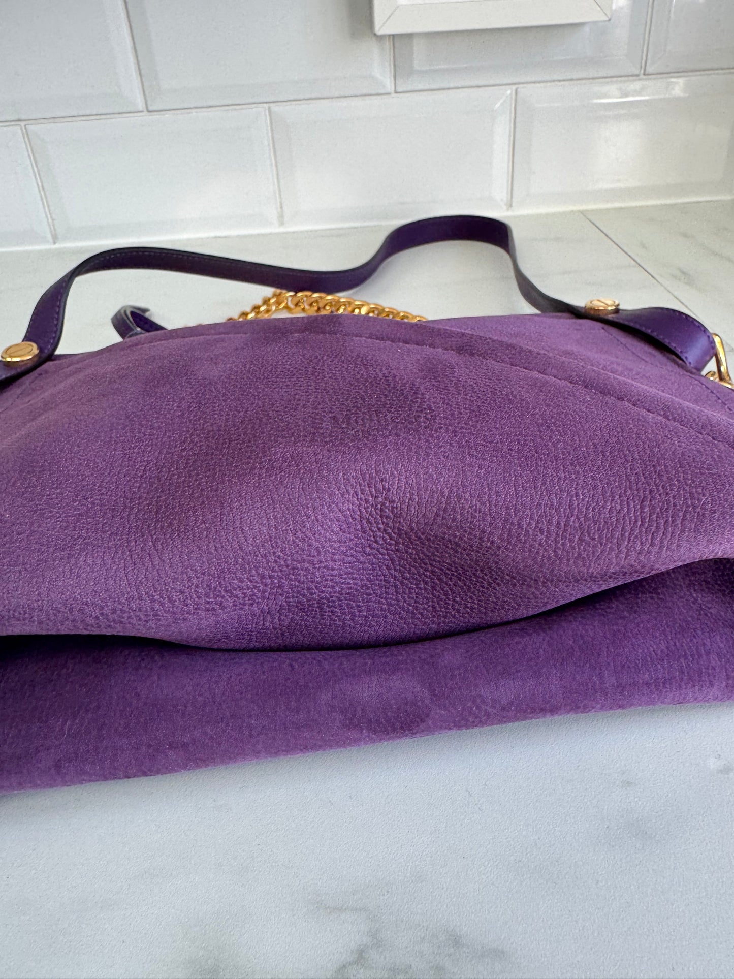 Mulberry M Zipped Pouch - Amethyst